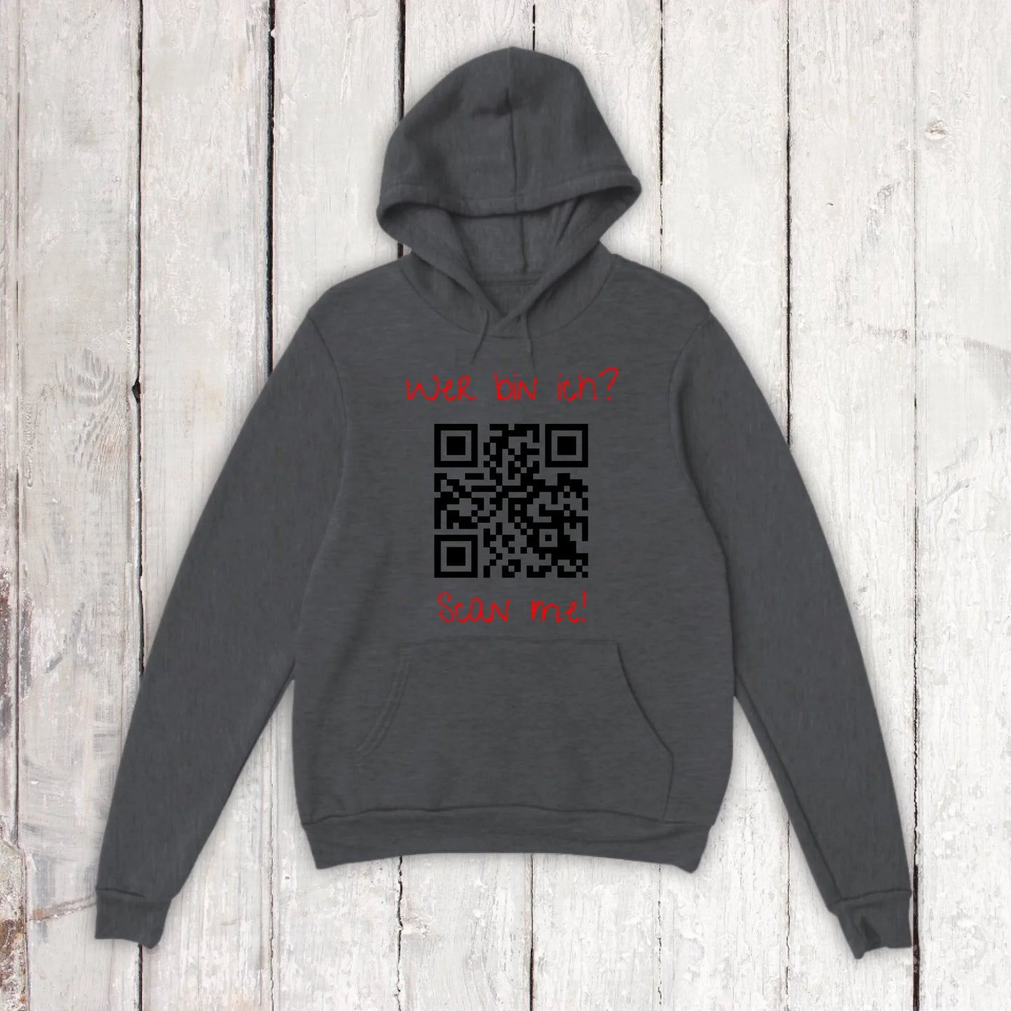 dein QR-Code | Strichcode mit Text - individueller Code Hoodie | Personalize Palace