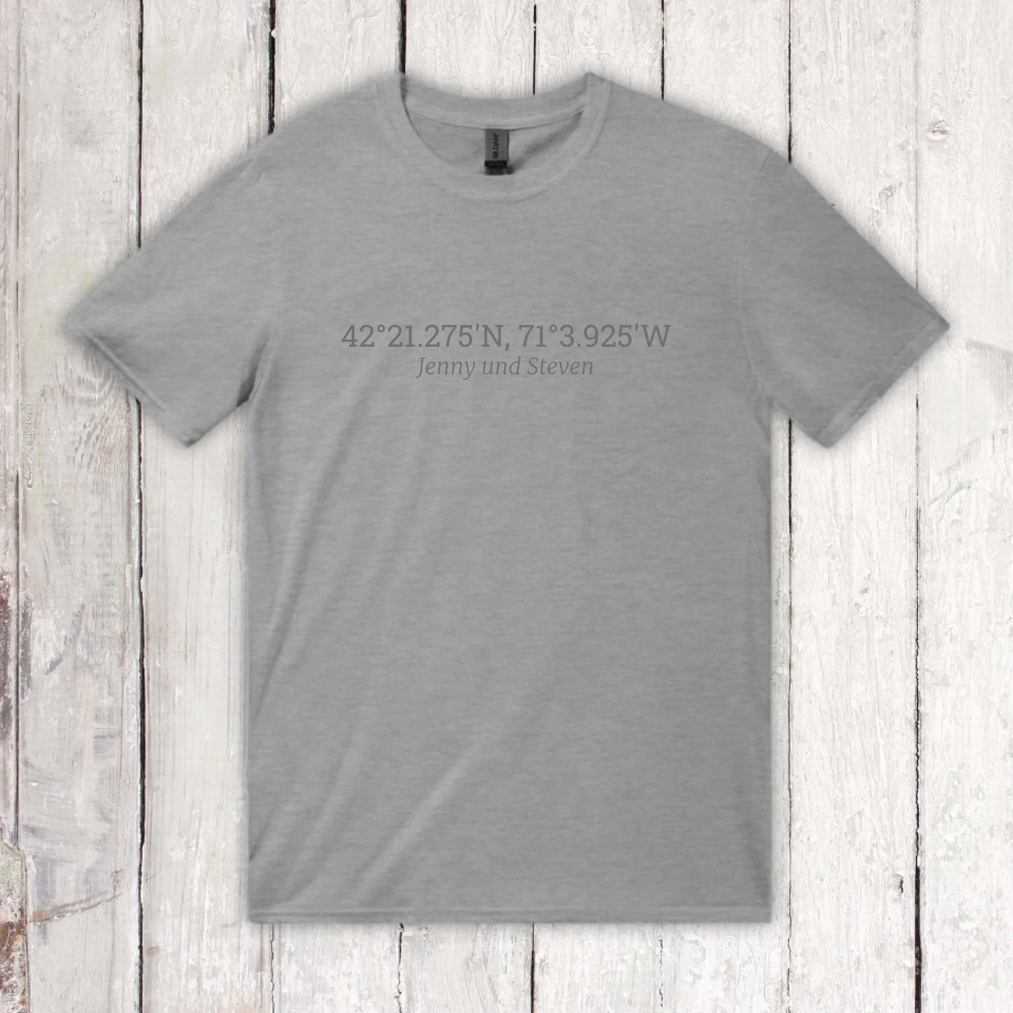 eure gemeinsamen Koordinaten - individuelles T-Shirt | Personalize Palace