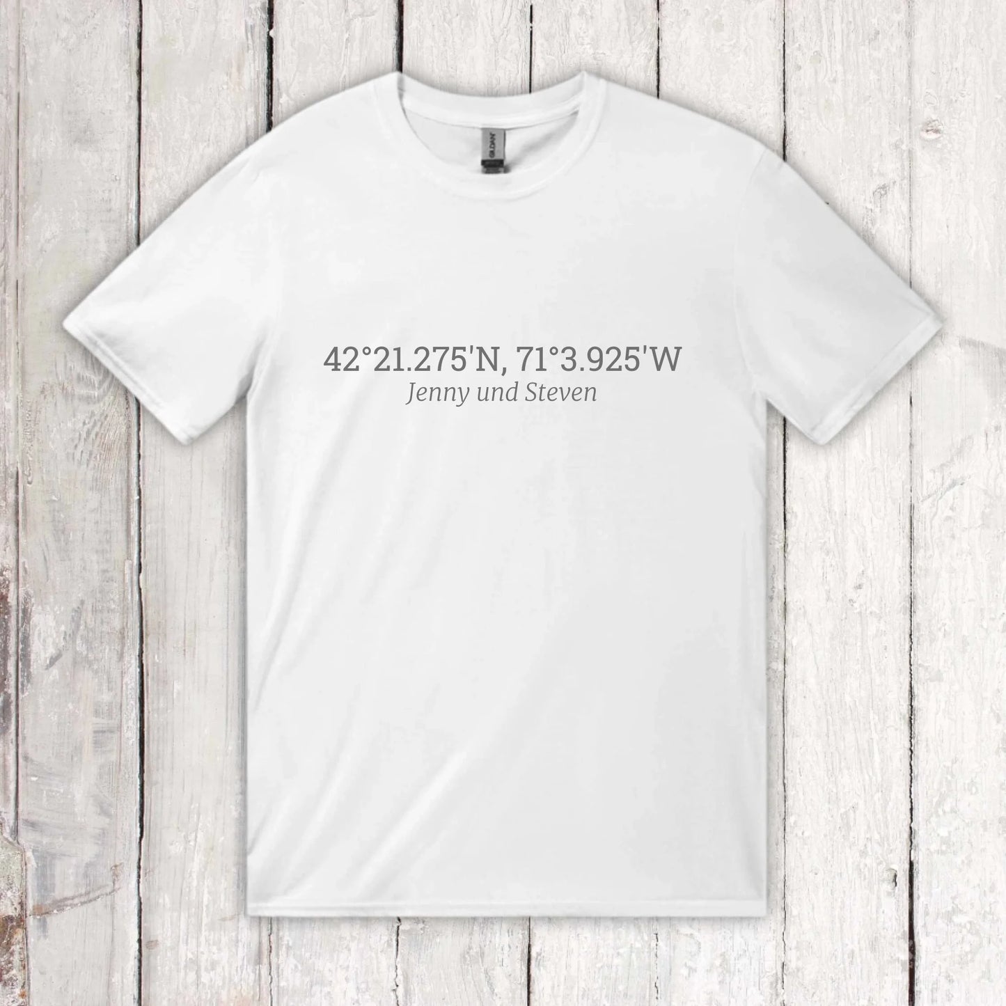 eure gemeinsamen Koordinaten - individuelles T-Shirt | Personalize Palace