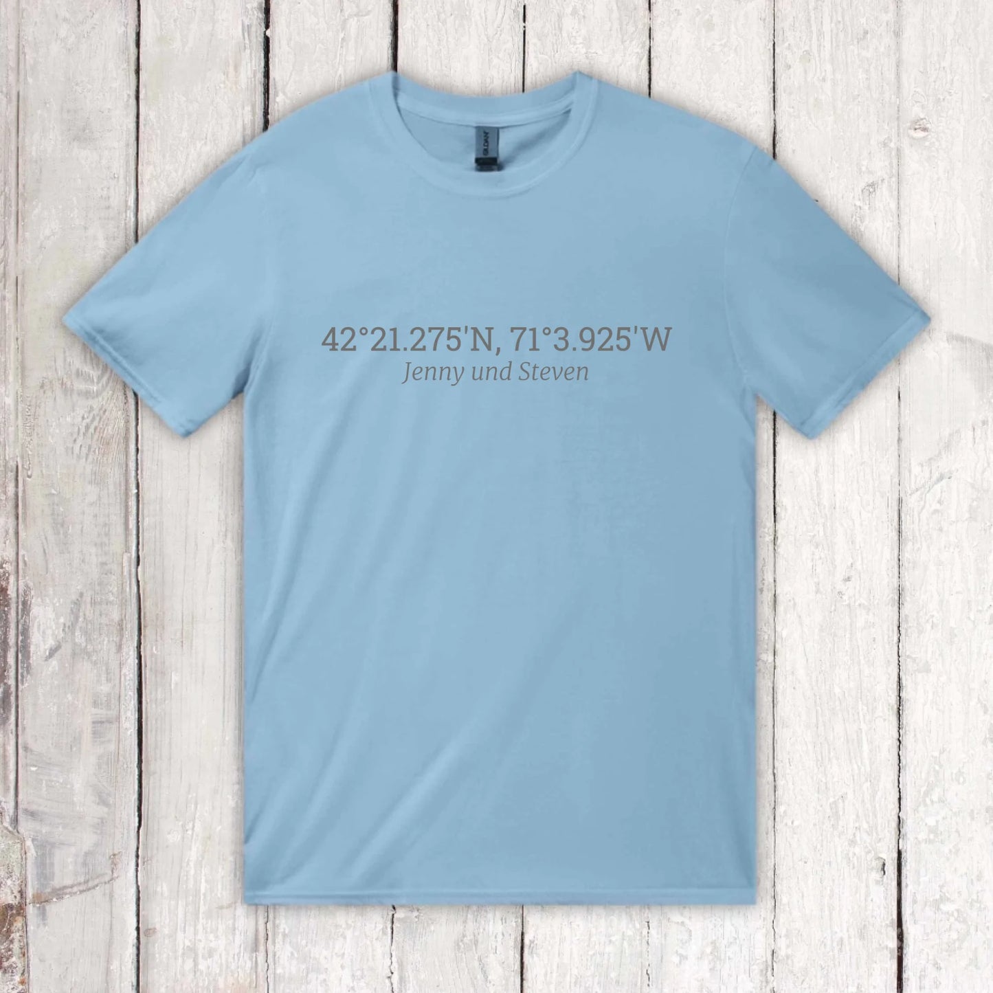 eure gemeinsamen Koordinaten - individuelles T-Shirt | Personalize Palace