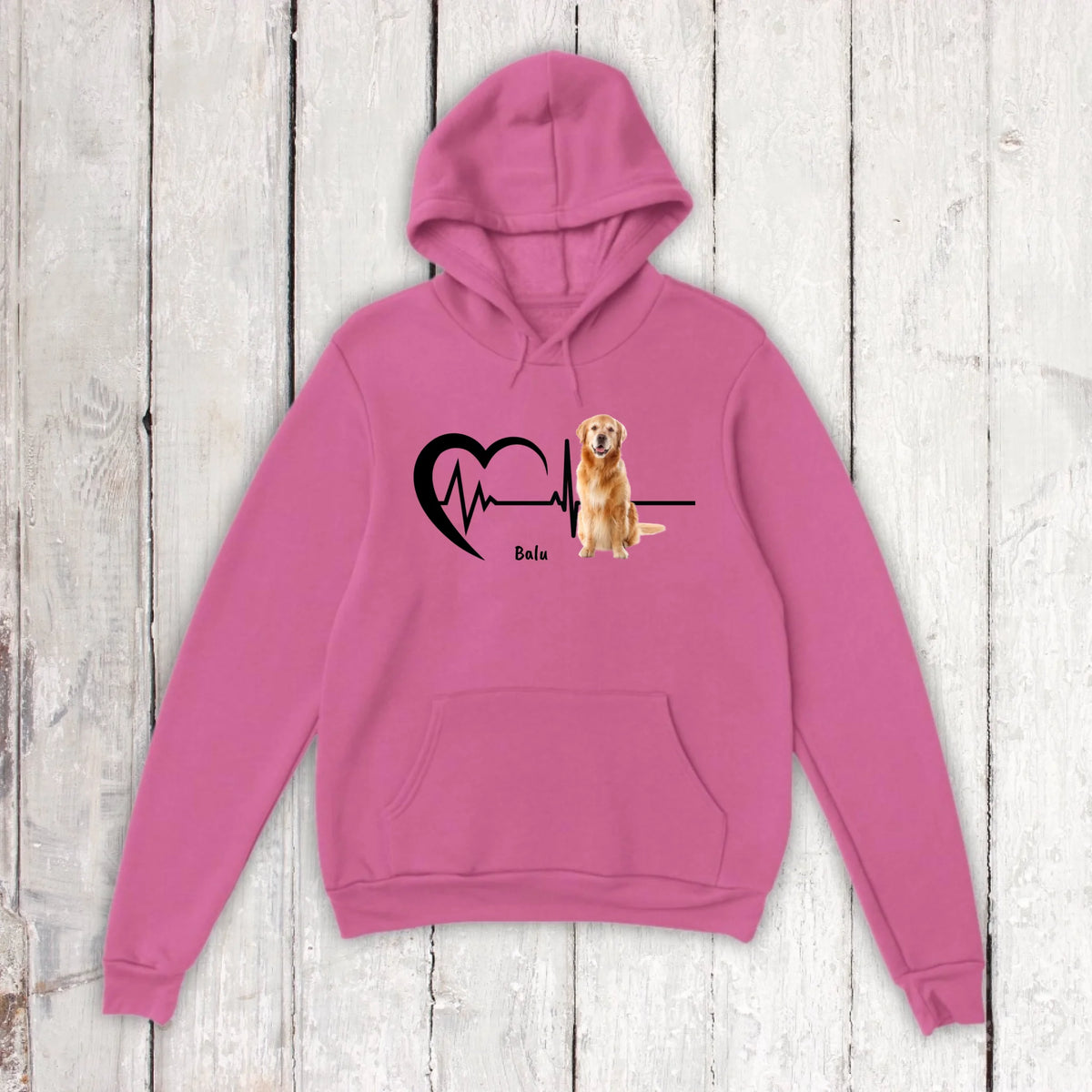 Herzschlag mit Foto - Individuelles Sweatshirt/Pullover oder Hoodie | Personalize Palace