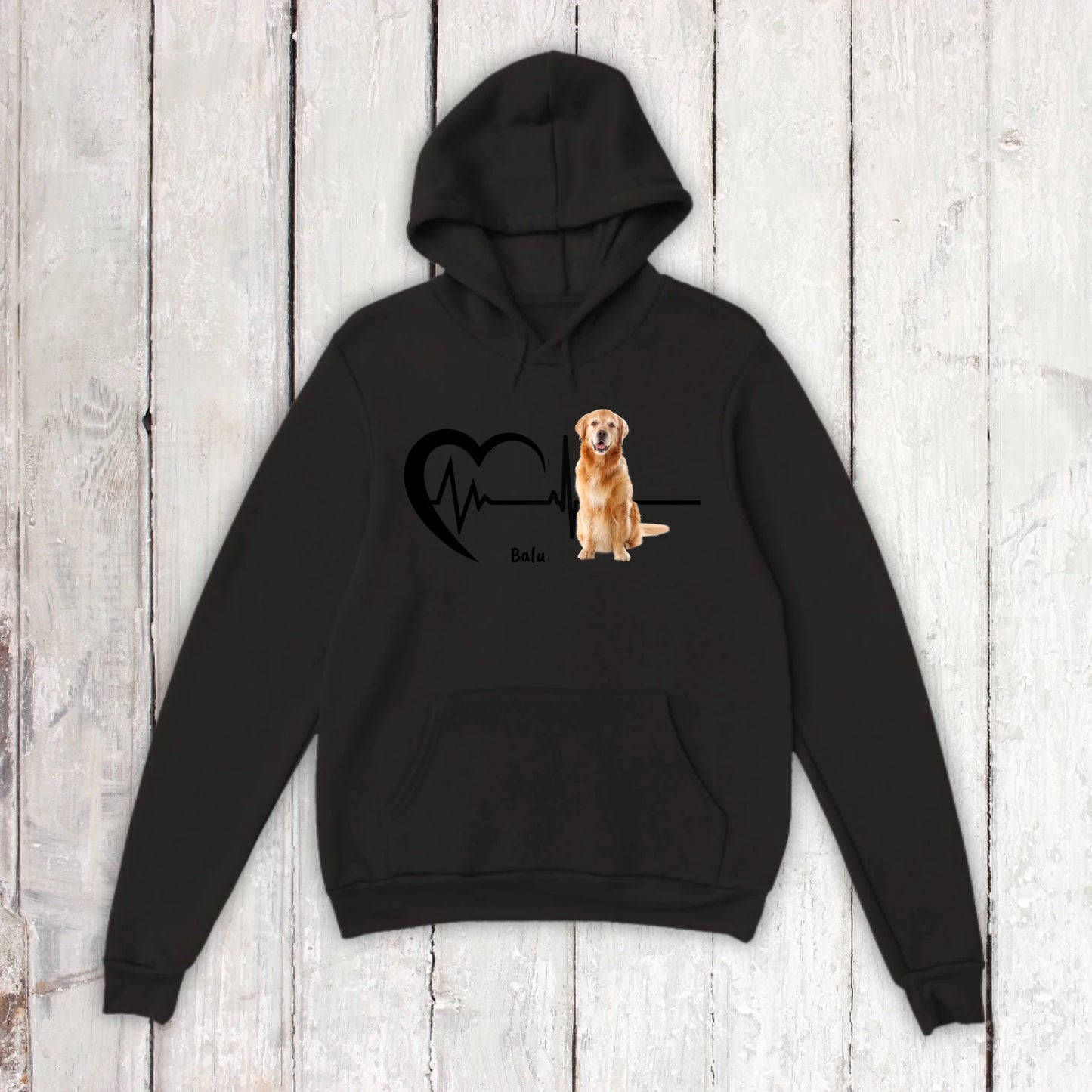 Herzschlag mit Foto - Individuelles Sweatshirt/Pullover oder Hoodie | Personalize Palace