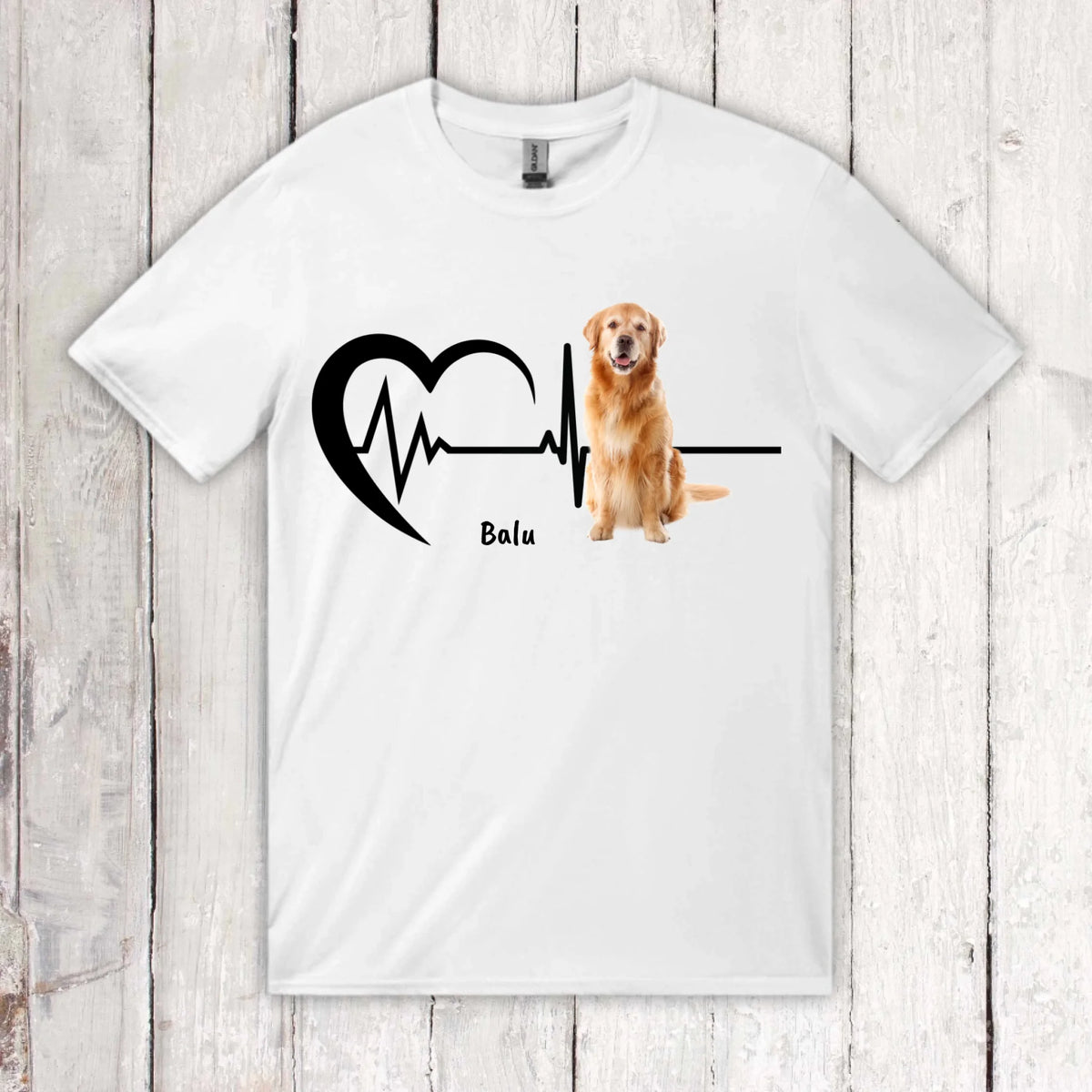 Heartbeat with photo - Personalized sweatshirt/sweater or hoodie