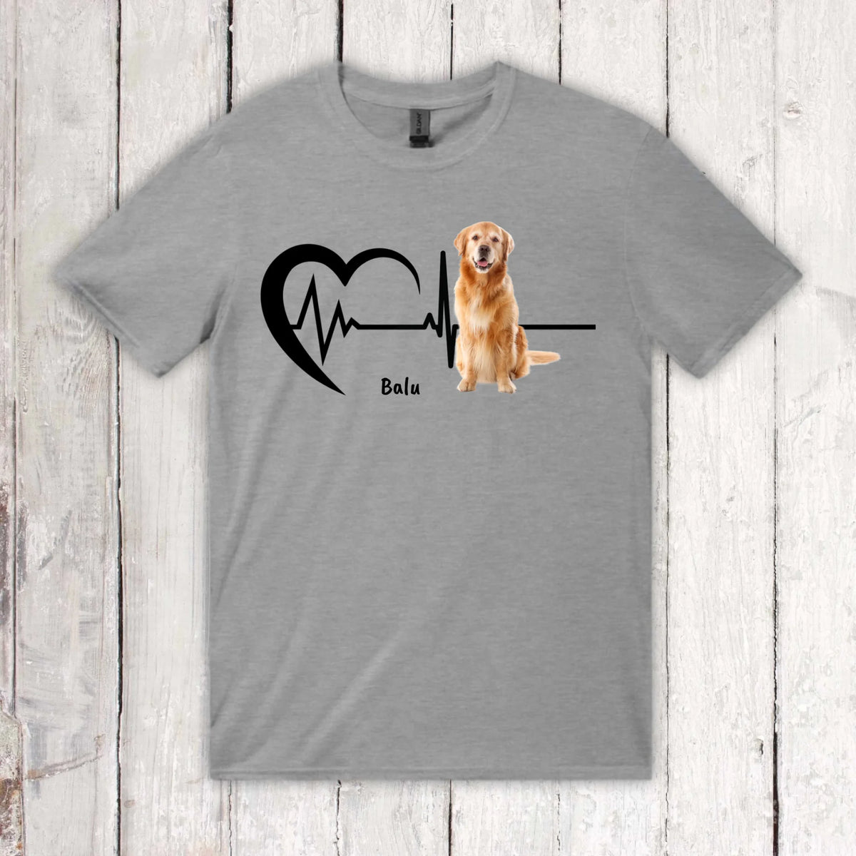 Heartbeat with photo - Personalized sweatshirt/sweater or hoodie