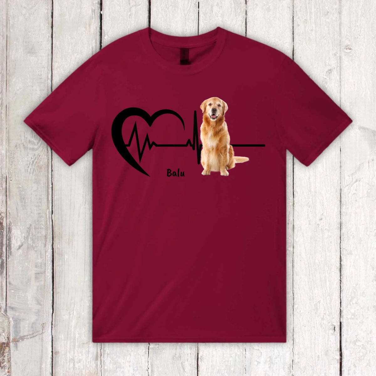 Heartbeat with photo - Personalized sweatshirt/sweater or hoodie