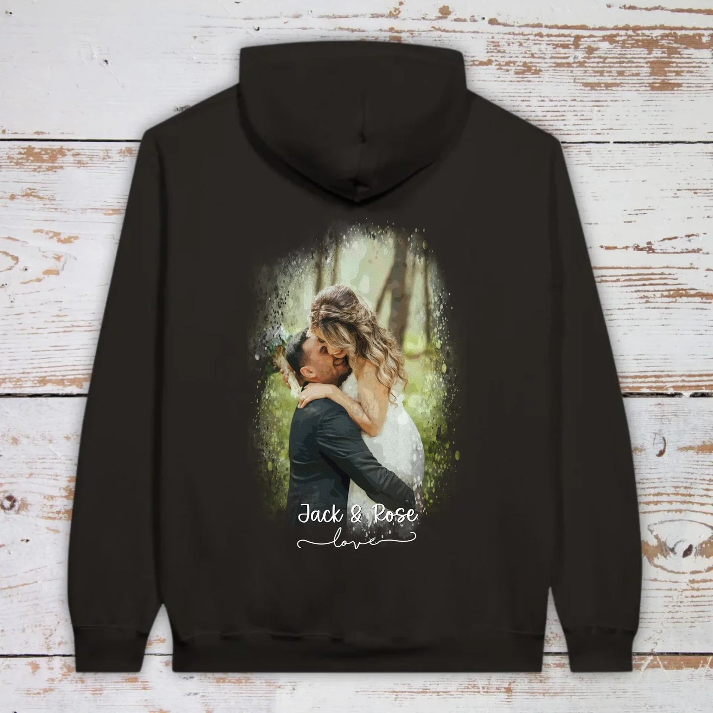 Foto in Wasserfarben/Aquarell - individueller Hoodie | Personalize Palace