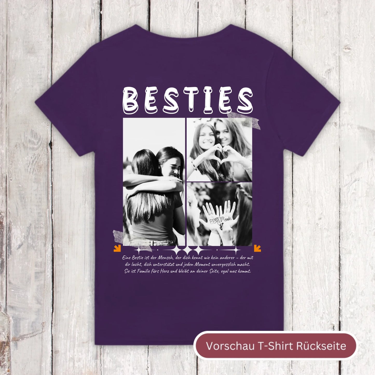 BESTIES with up to 3 photos - personalized BESTIES hoodie