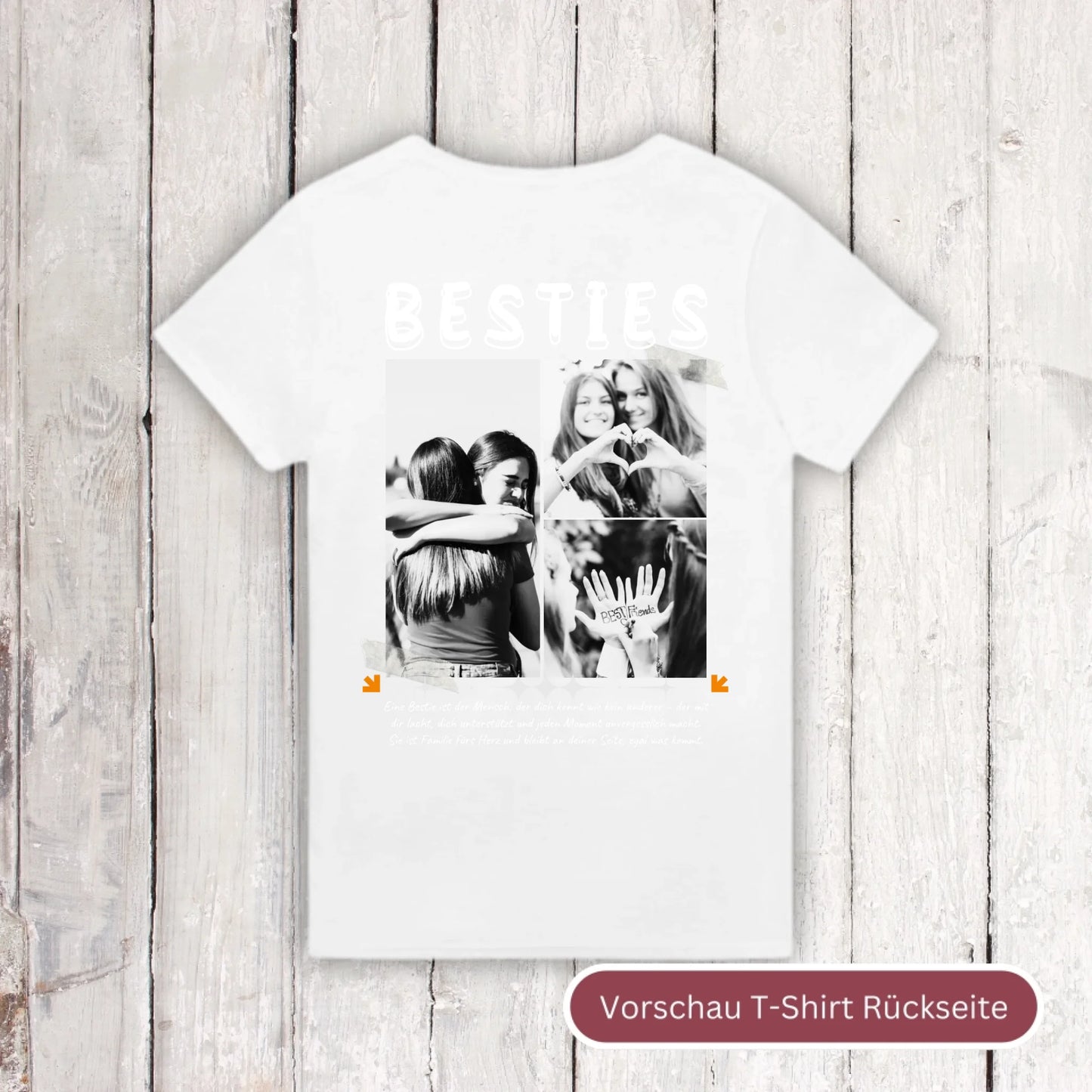 BESTIES with up to 3 photos - personalized BESTIES hoodie
