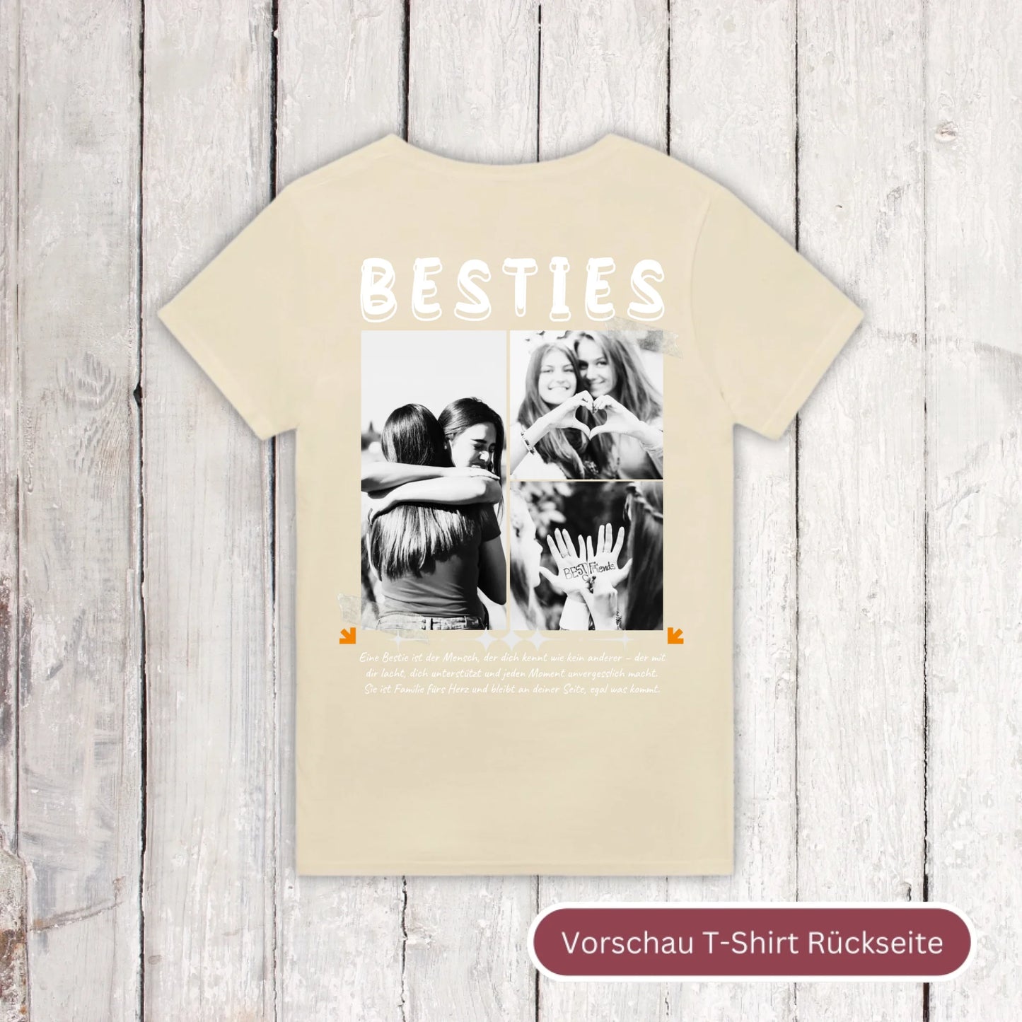 BESTIES with up to 3 photos - personalized BESTIES hoodie