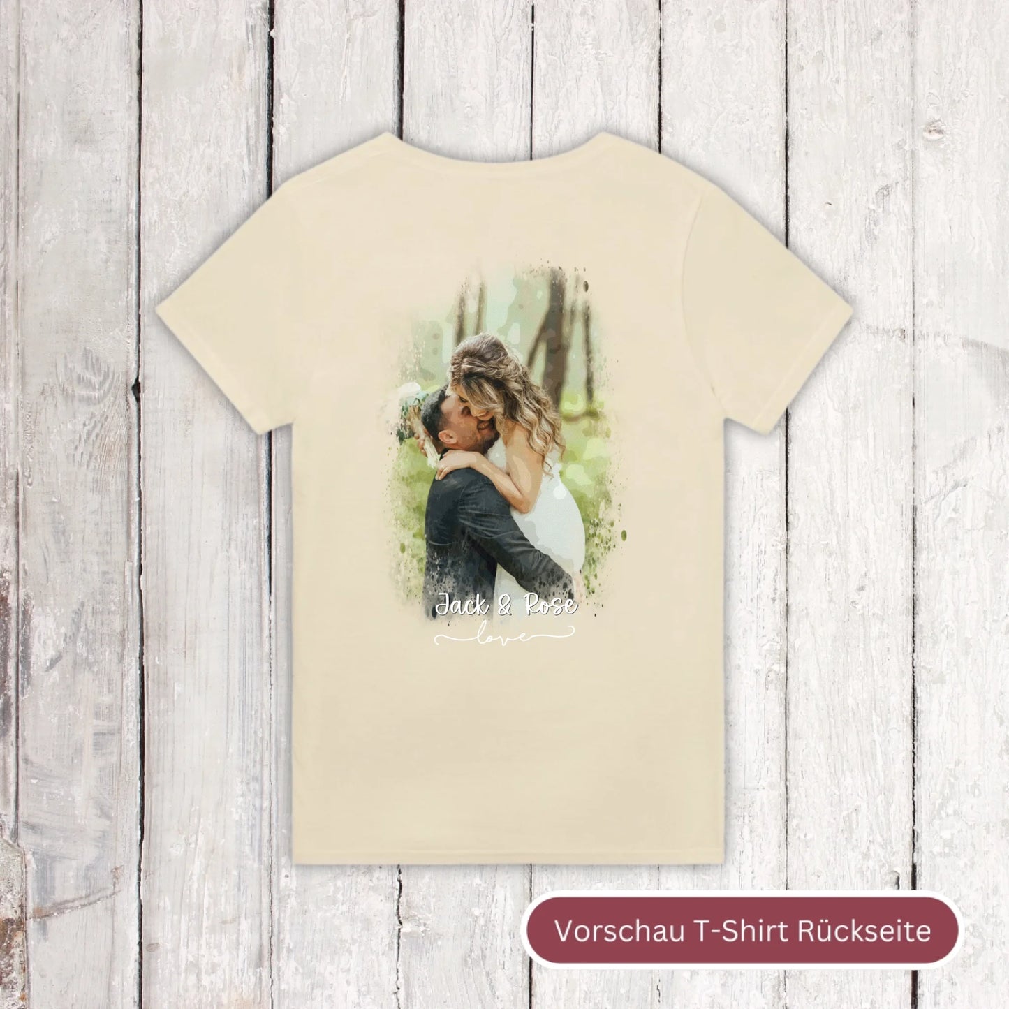 Foto in Wasserfarben/Aquarell - individuelles T-Shirt | Personalize Palace