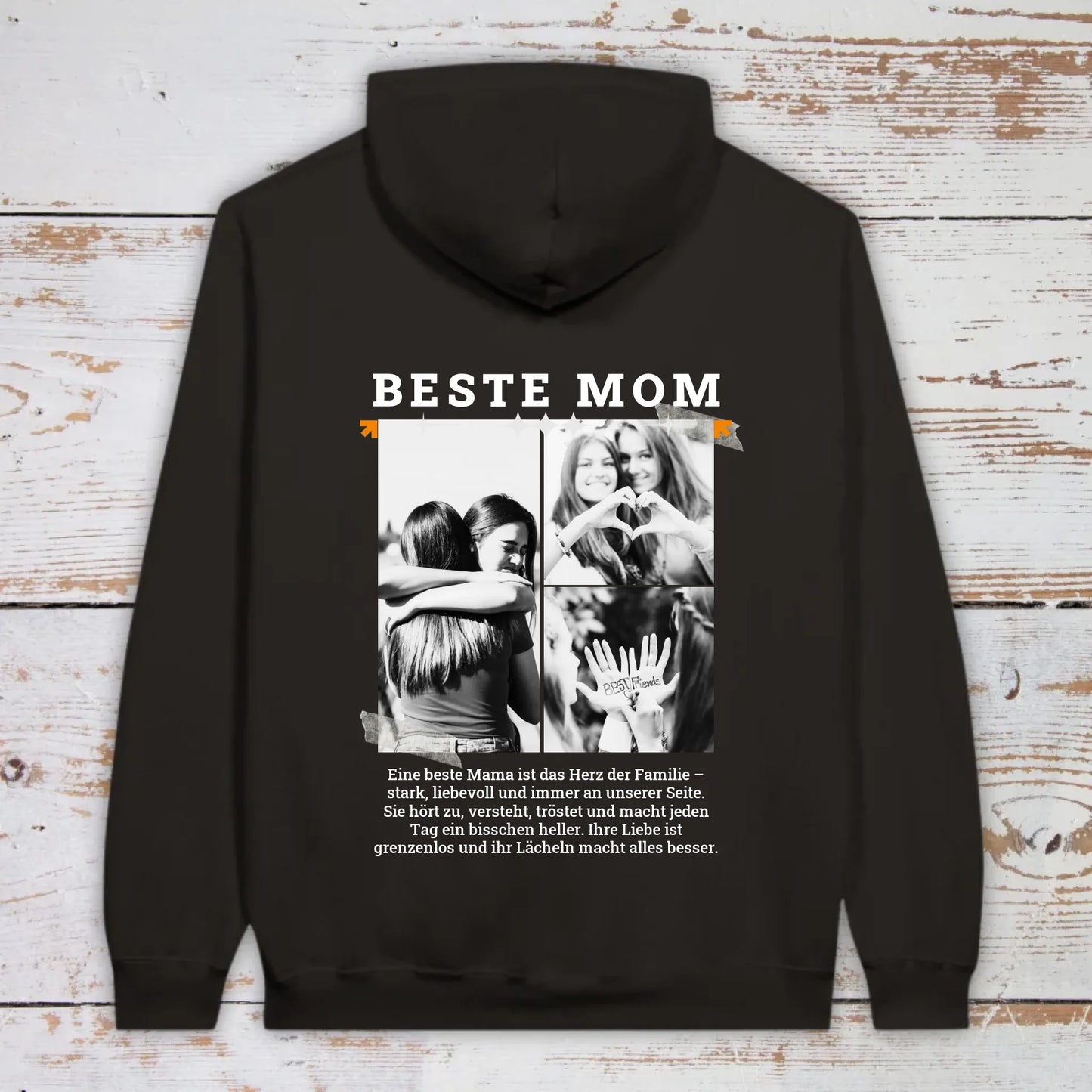BESTE MOM Hoodie mit bis zu 3 Fotos - individueller Hoodie | Personalize Palace