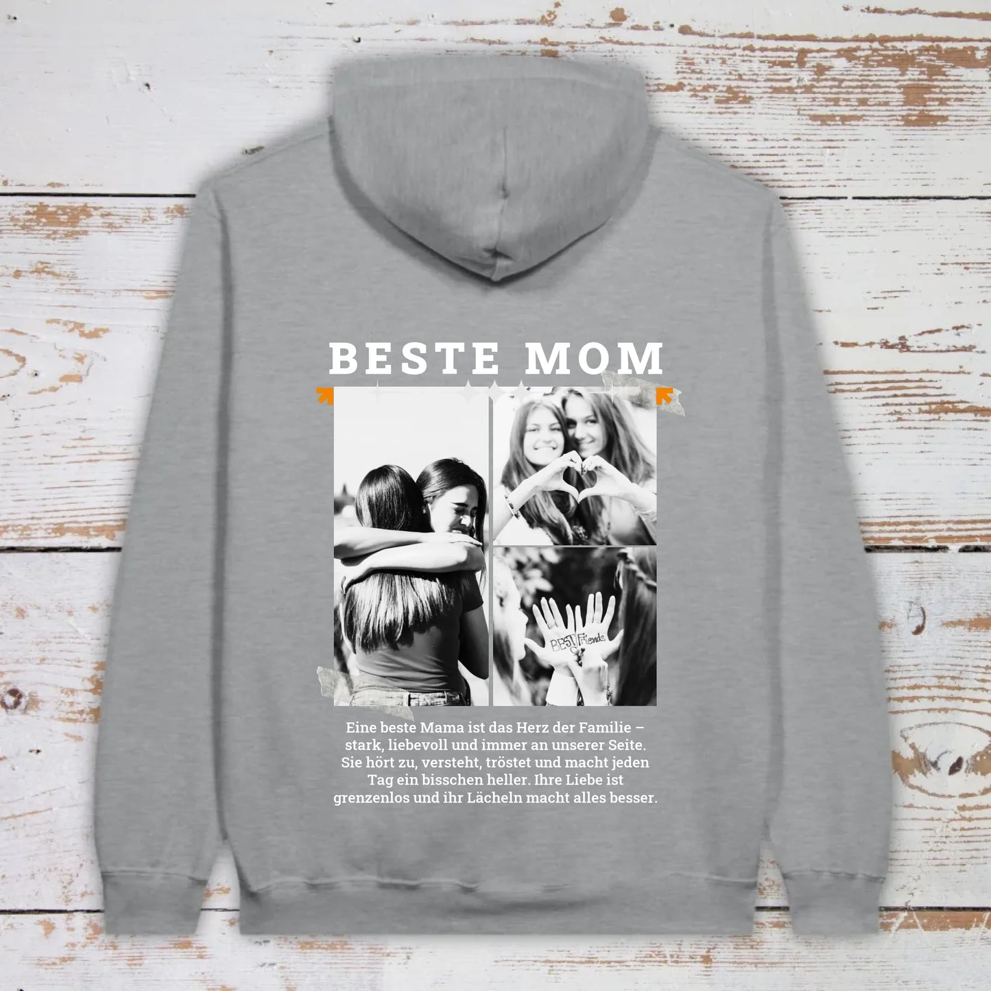 BESTE MOM Hoodie mit bis zu 3 Fotos - individueller Hoodie | Personalize Palace
