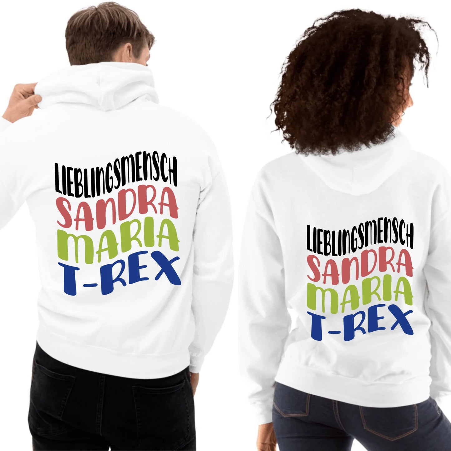 Lieblingsmensch mit Warp Text - individueller Hoodie | Personalize Palace