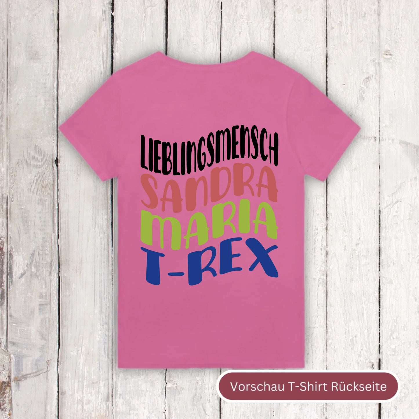 Lieblingsmensch mit Warp Text - individuelles T-Shirt | Personalize Palace