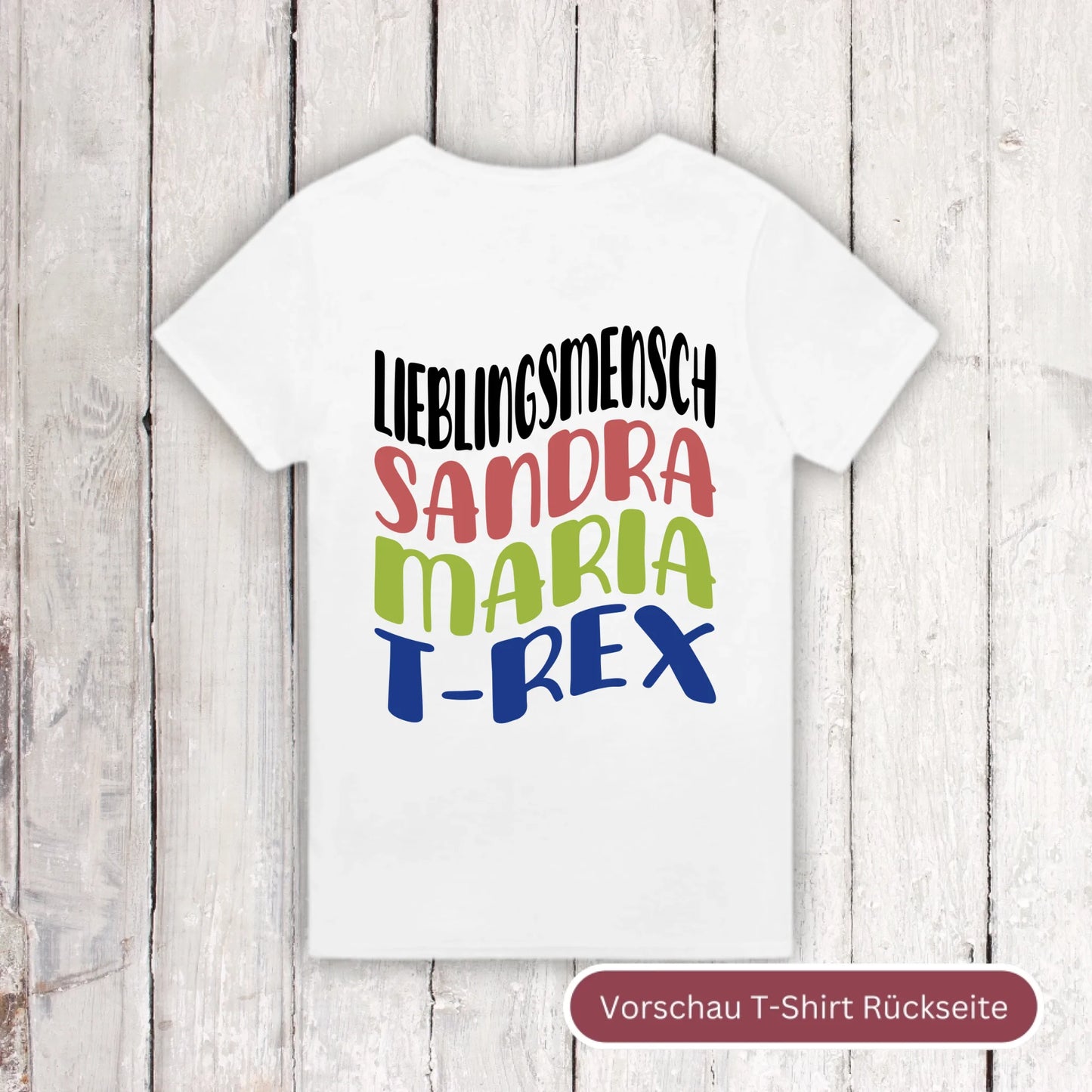 Lieblingsmensch mit Warp Text - individuelles T-Shirt | Personalize Palace