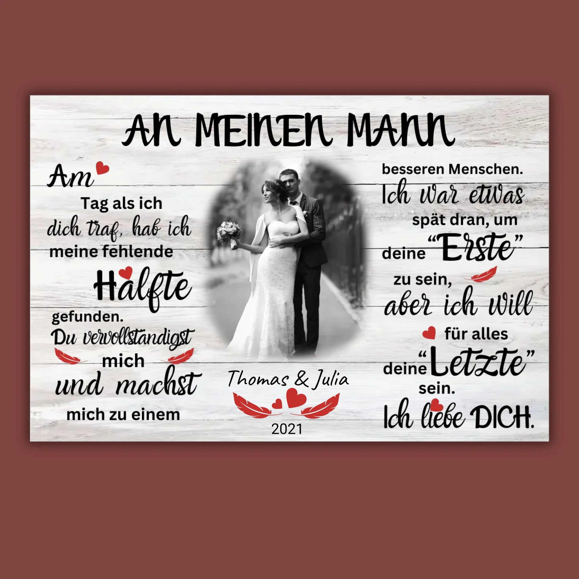 Mein Happy End (an sie oder ihn) - Paar-Leinwand | Personalize Palace