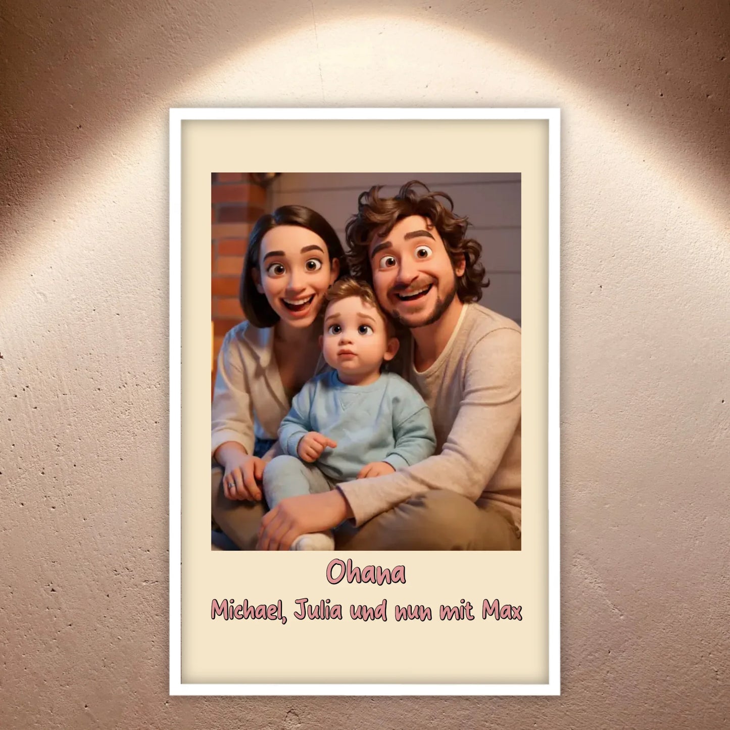 Familien Foto in Cartoon und Zeichentrick - individuelle Leinwand | Personalize Palace