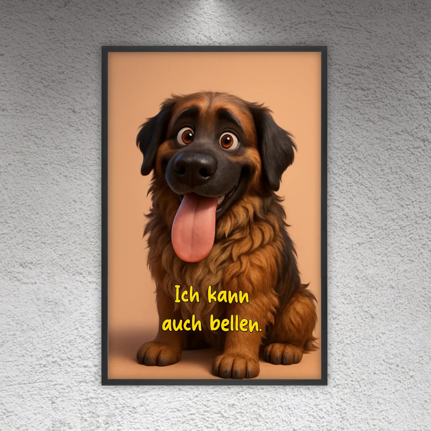 Your pet as a cartoon - personalized poster with frame