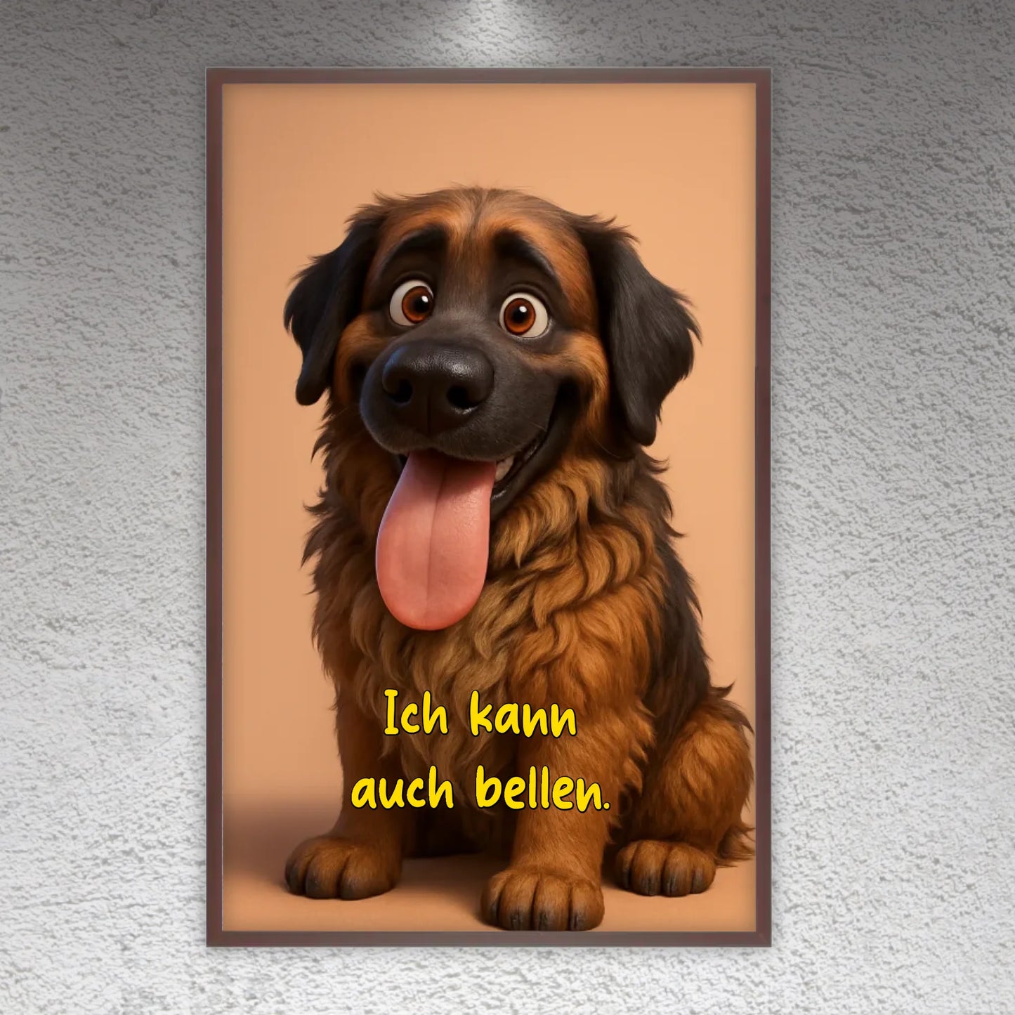 Your pet as a cartoon - personalized poster with frame