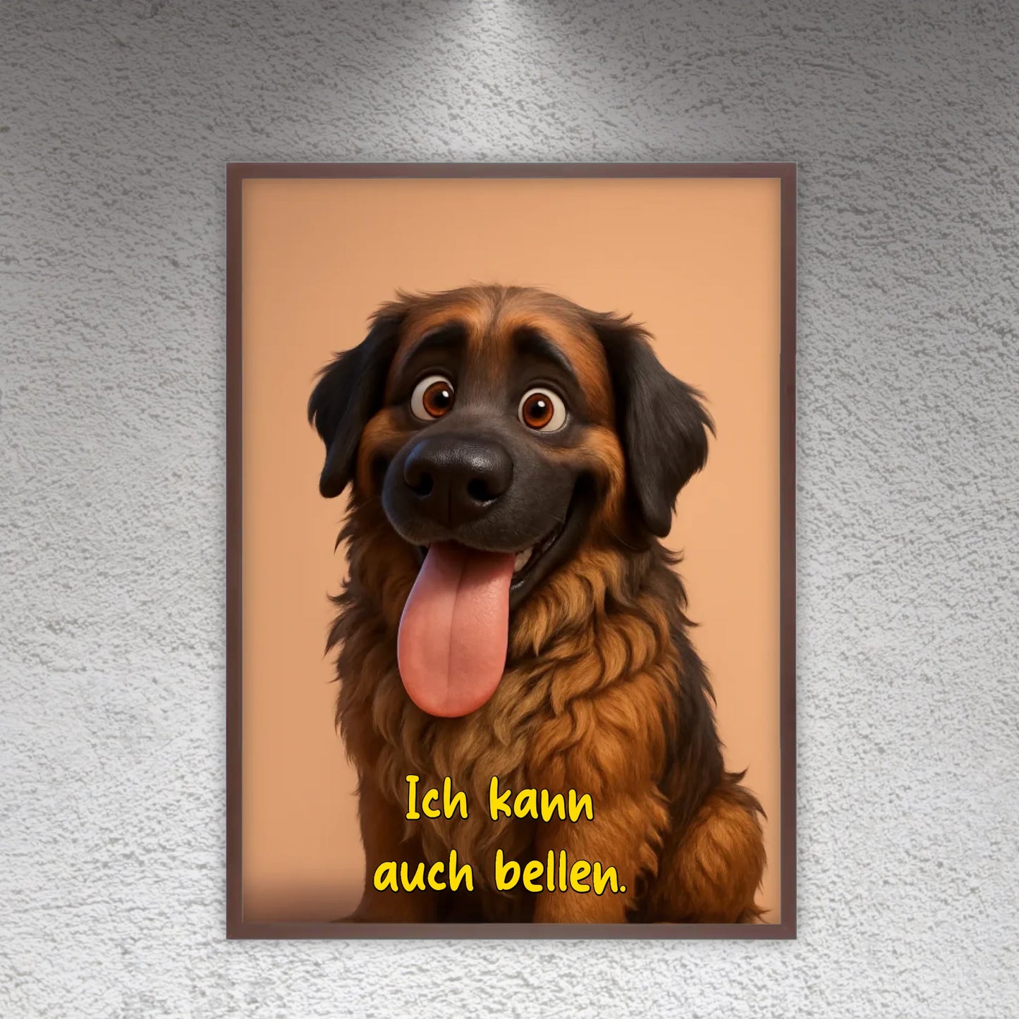 Your pet as a cartoon - personalized poster with frame