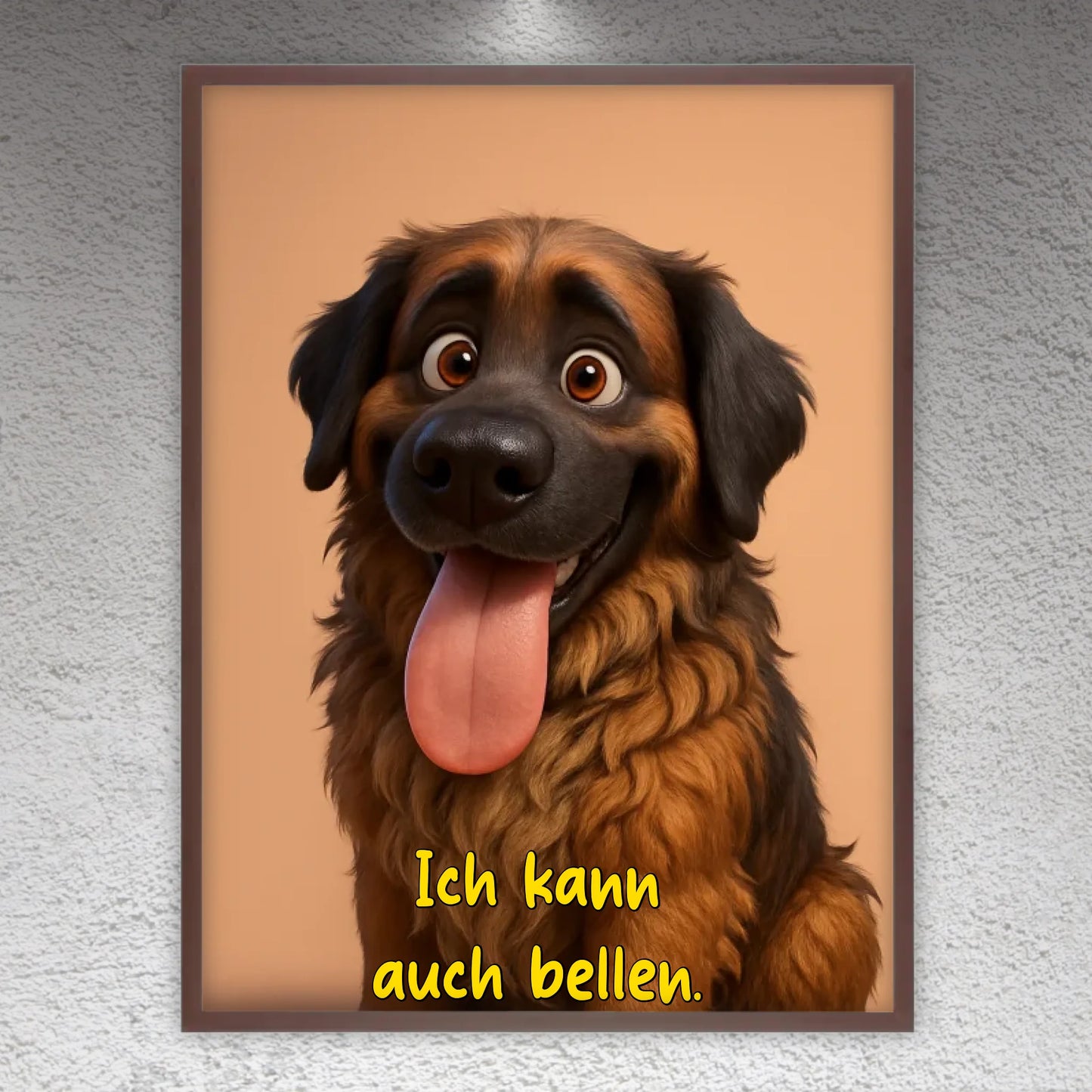 Your pet as a cartoon - personalized poster with frame