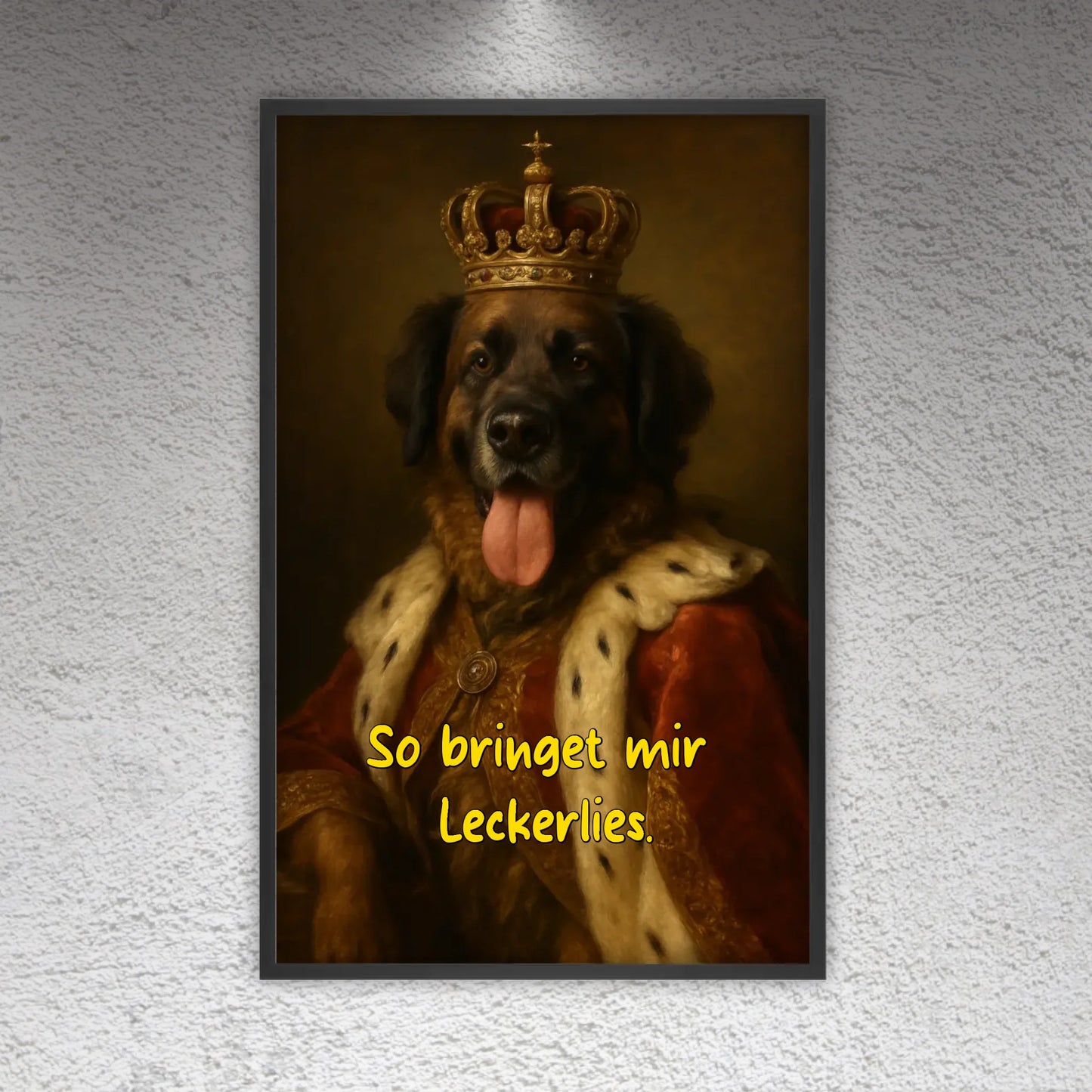 Your pet photo as a royal painting - personalized poster with frame