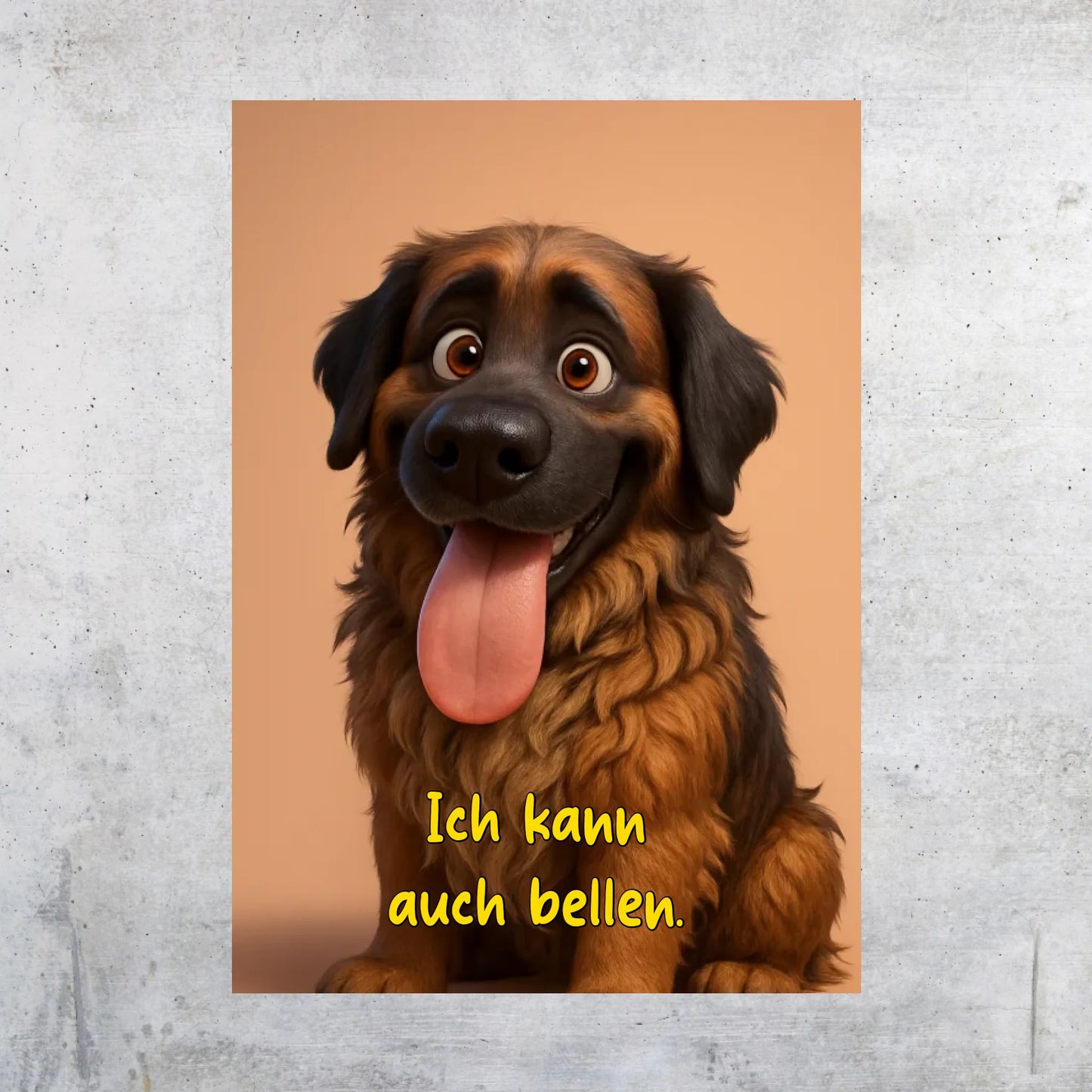 Your pet as a cartoon - personalized poster with frame