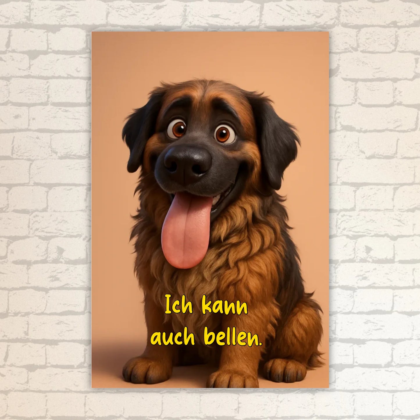 Your pet as a cartoon - personalized poster with frame
