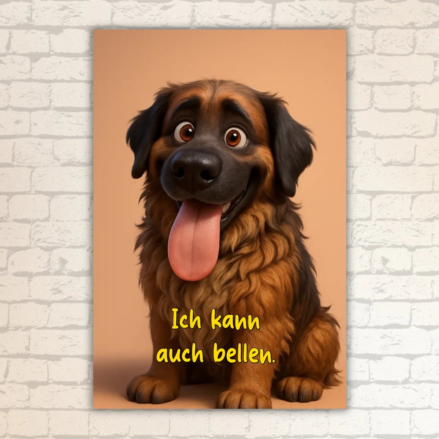 Your pet as a cartoon - personalized poster with frame