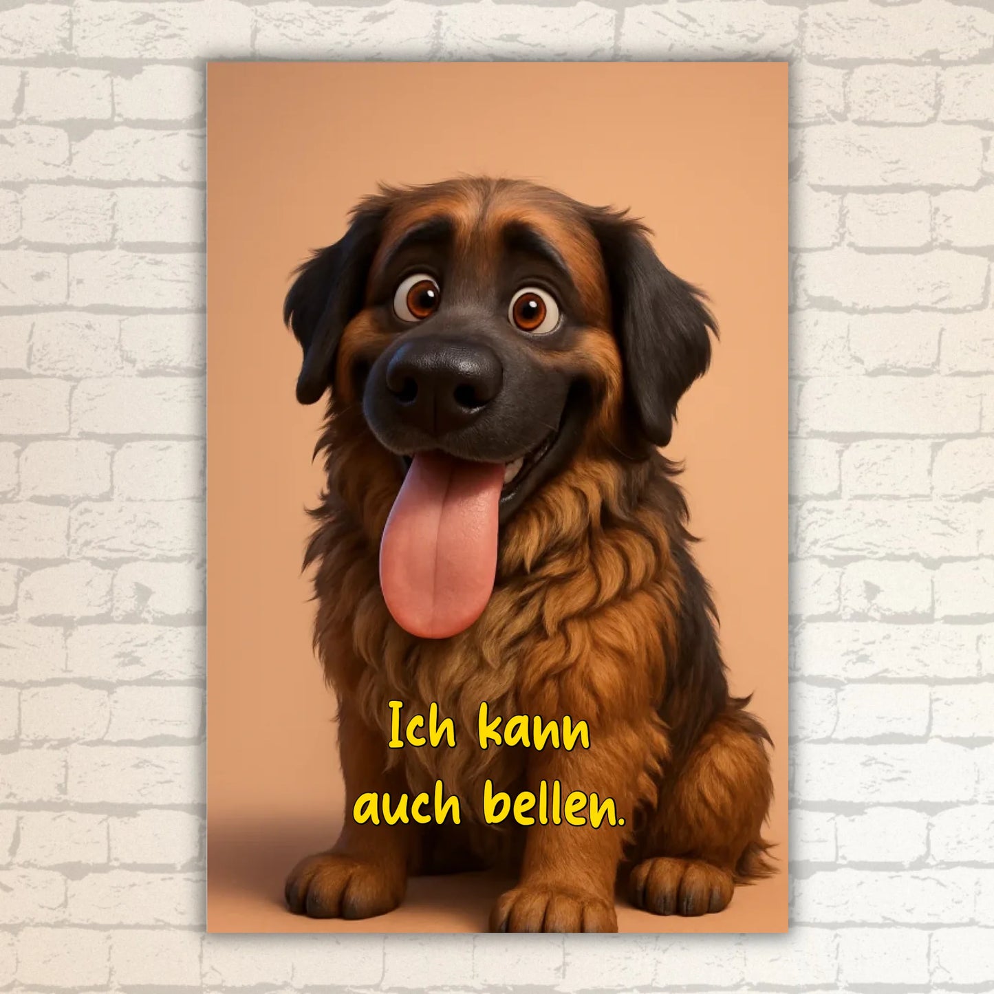 Your pet as a cartoon - personalized poster with frame