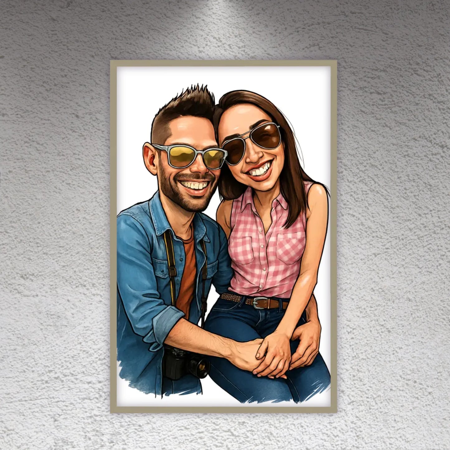 Dein Foto als Karikatur - individuelle Leinwand