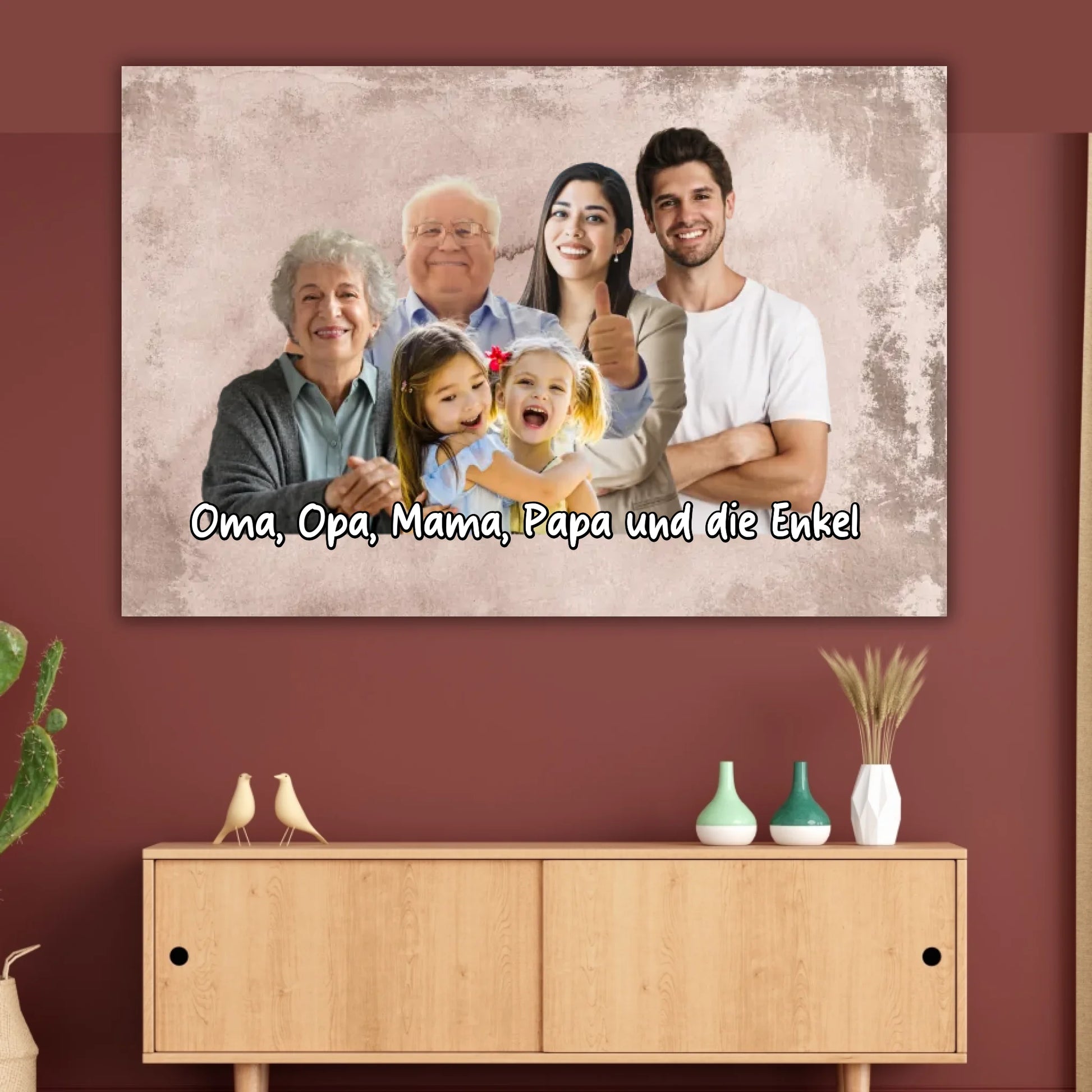 mehrere Personen vereint aus einzelnen Fotos - individuelle Leinwand | Personalize Palace