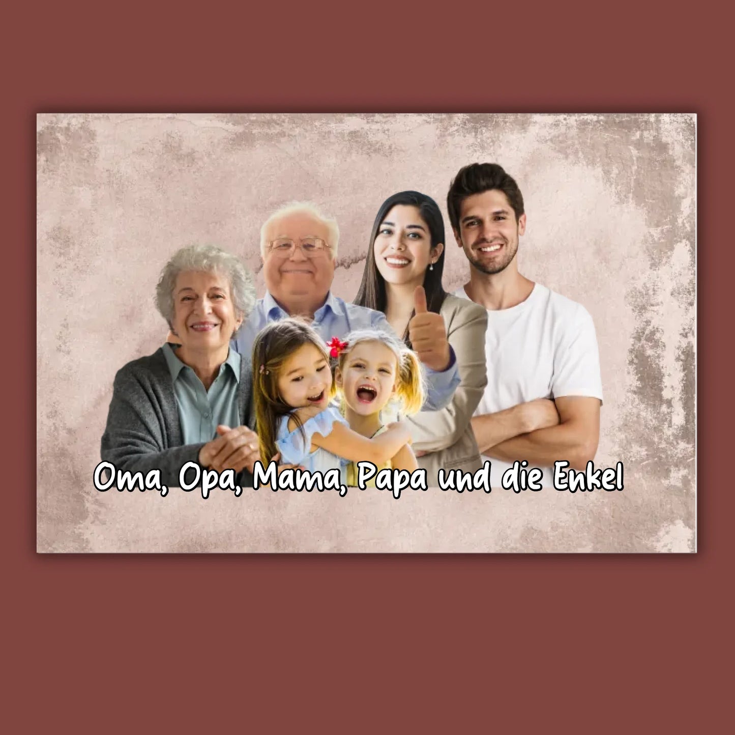 mehrere Personen vereint aus einzelnen Fotos - individuelle Leinwand | Personalize Palace