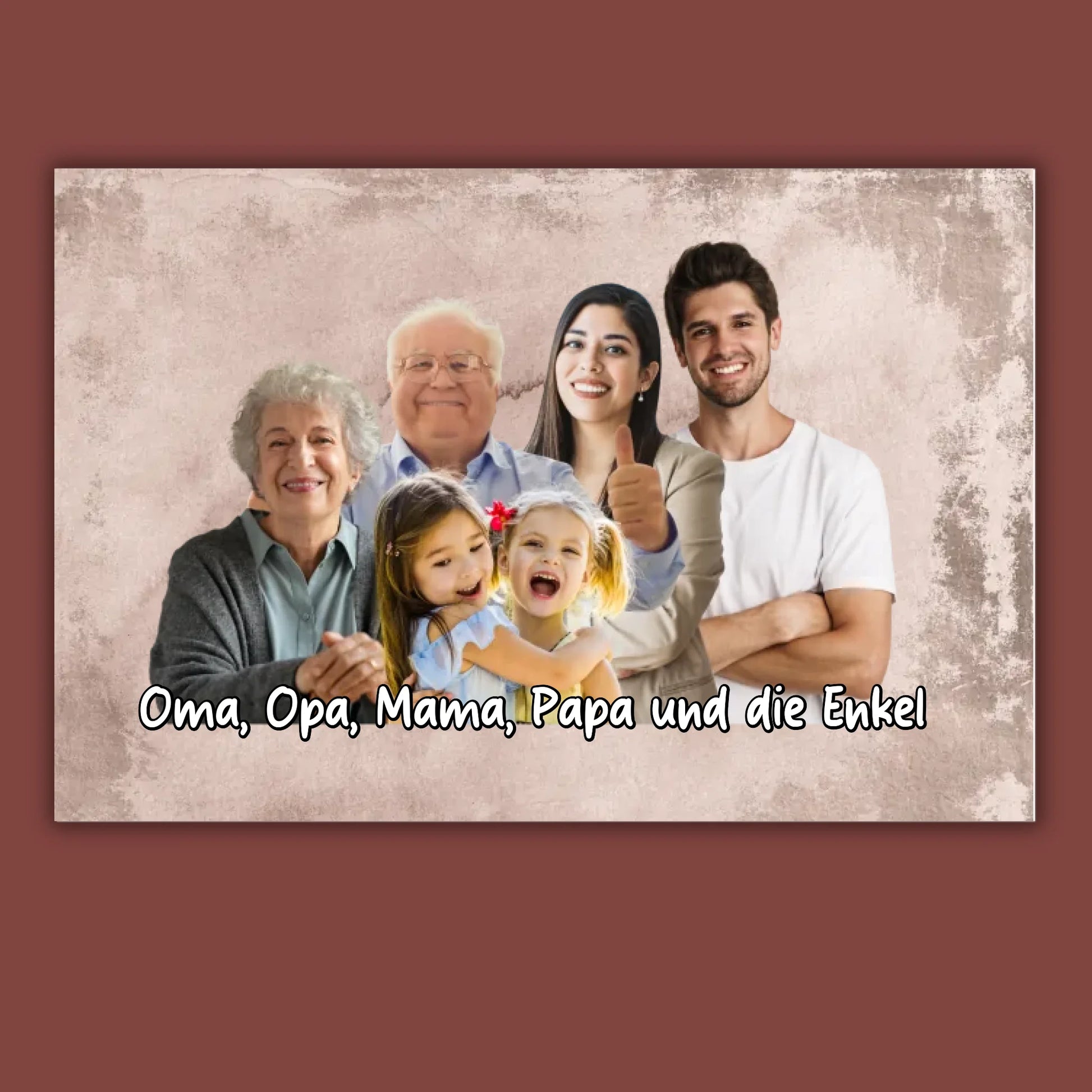 mehrere Personen vereint aus einzelnen Fotos - individuelle Leinwand | Personalize Palace