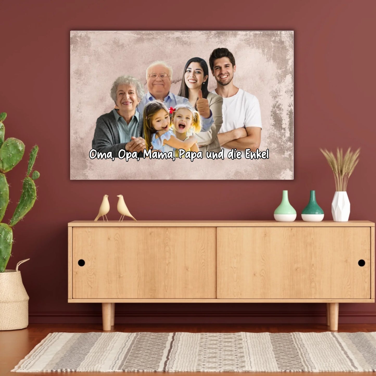 Several people combined from individual photos - individual poster with gallery frame