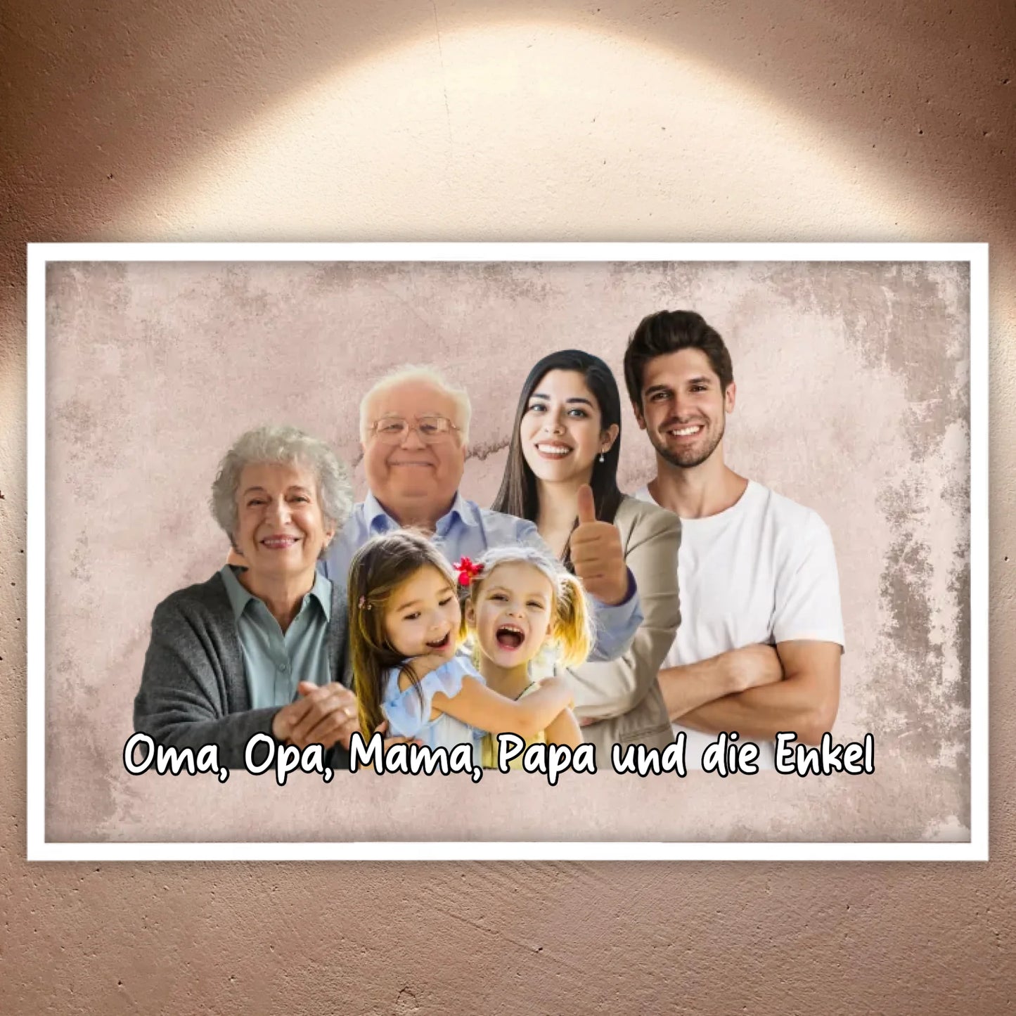 Several people combined from individual photos - individual canvas