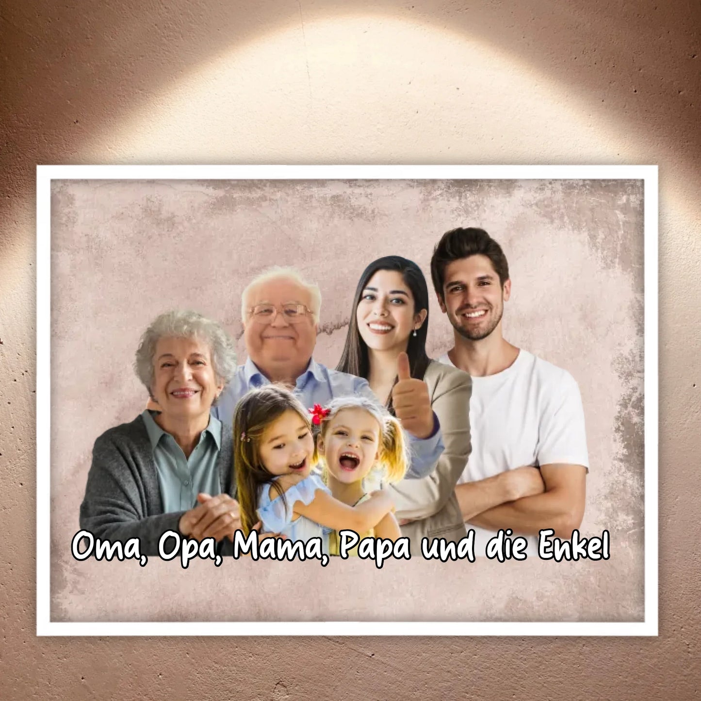 Several people combined from individual photos - individual canvas