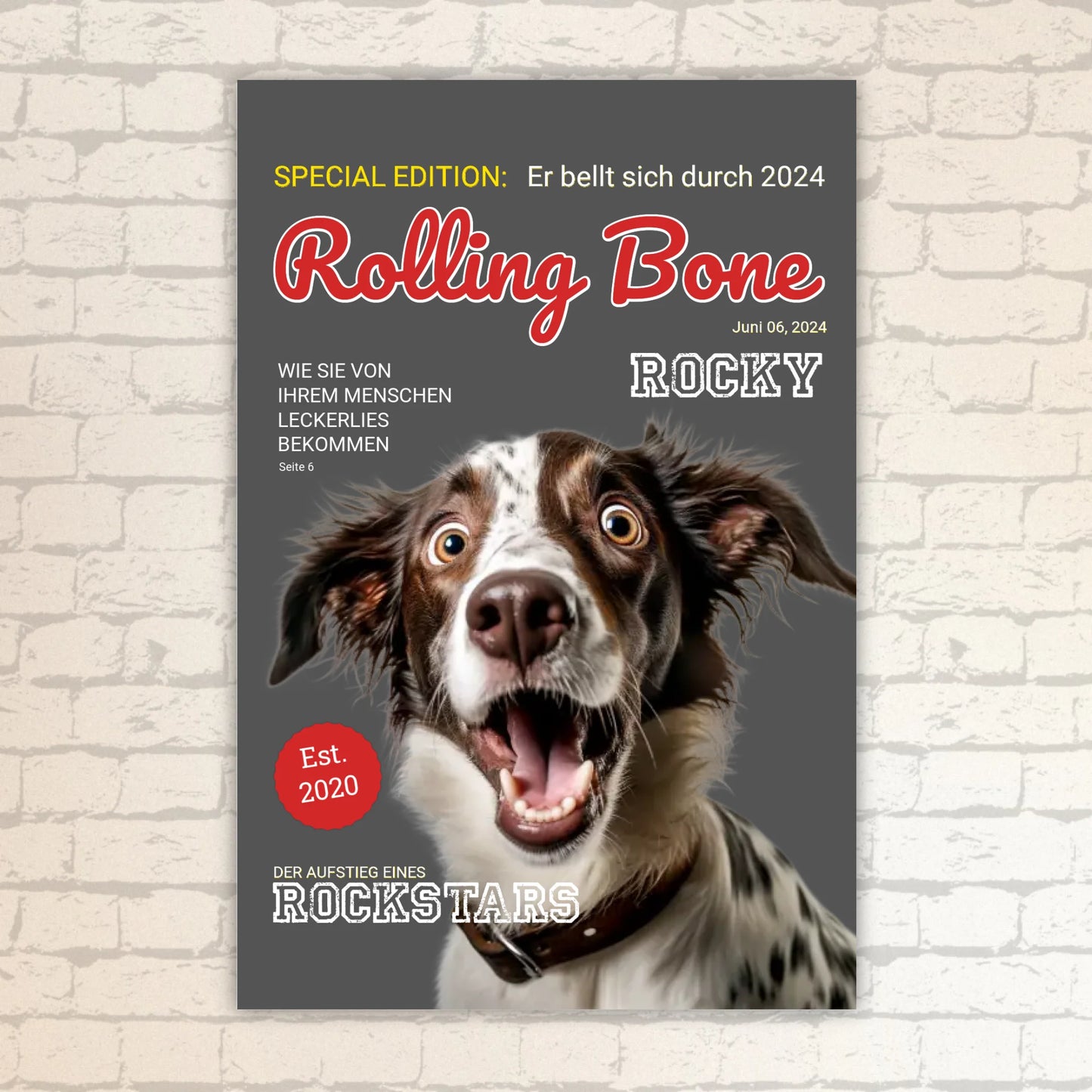 Dog magazine cover - customizable dog magazine