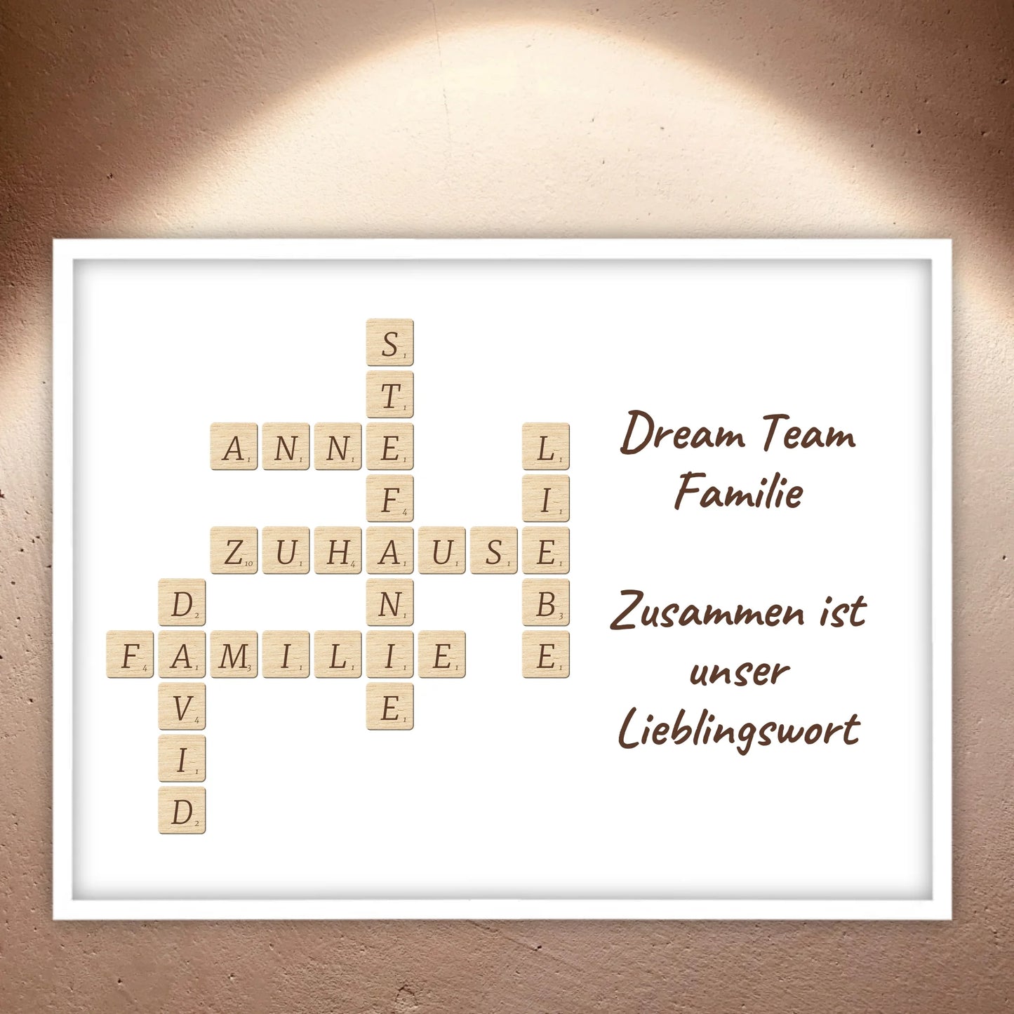 Family Scrabble - individual posters with gallery frames or as canvases