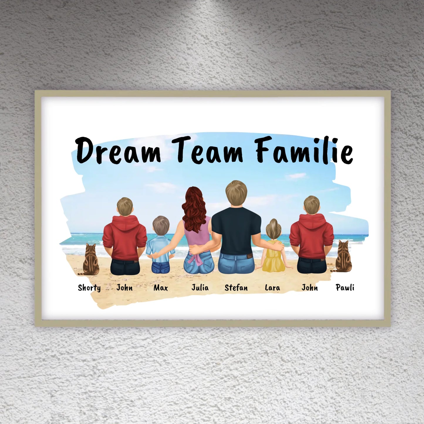 Family portrait - Individual picture with gallery frame or as a canvas