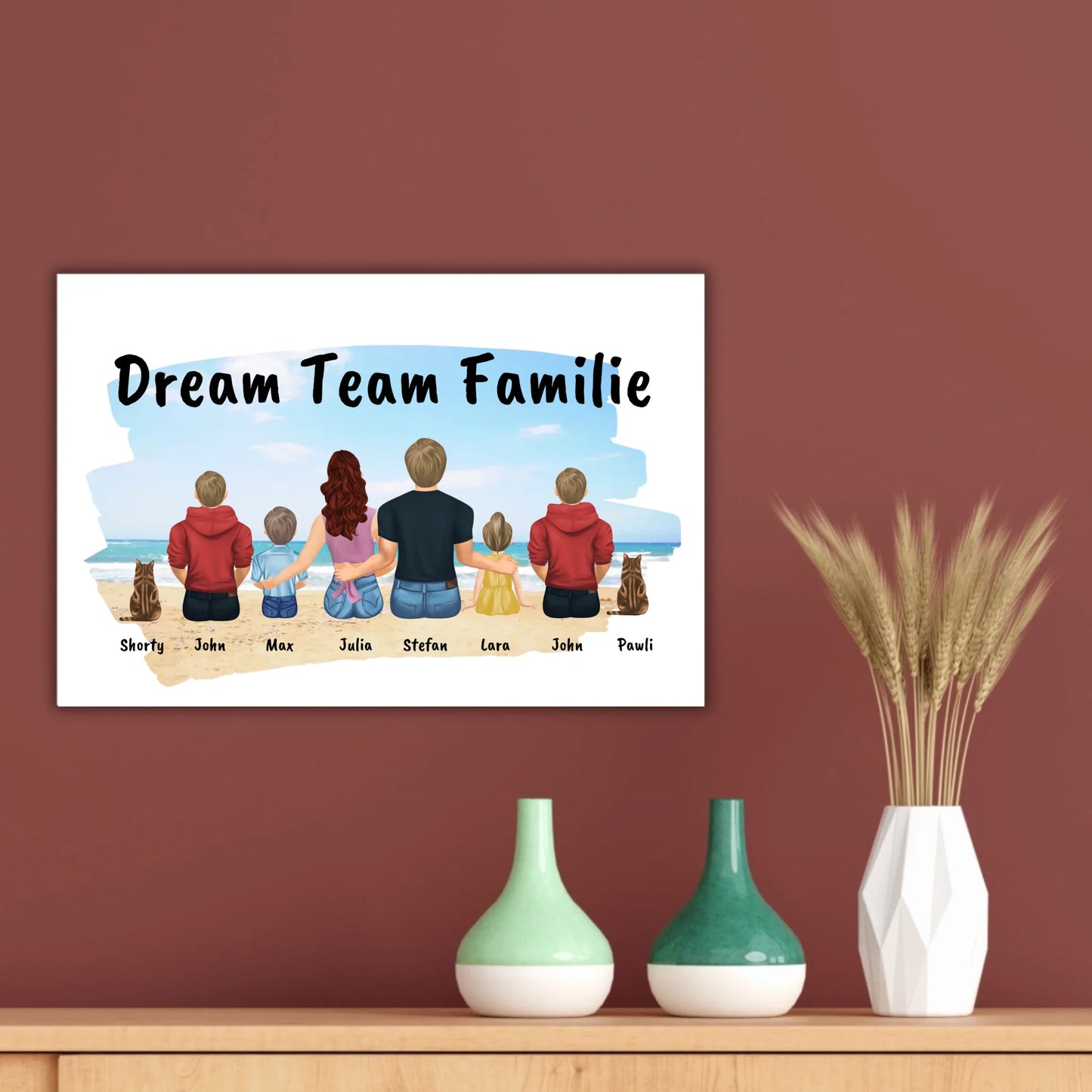 Family portrait - Individual picture with gallery frame or as a canvas