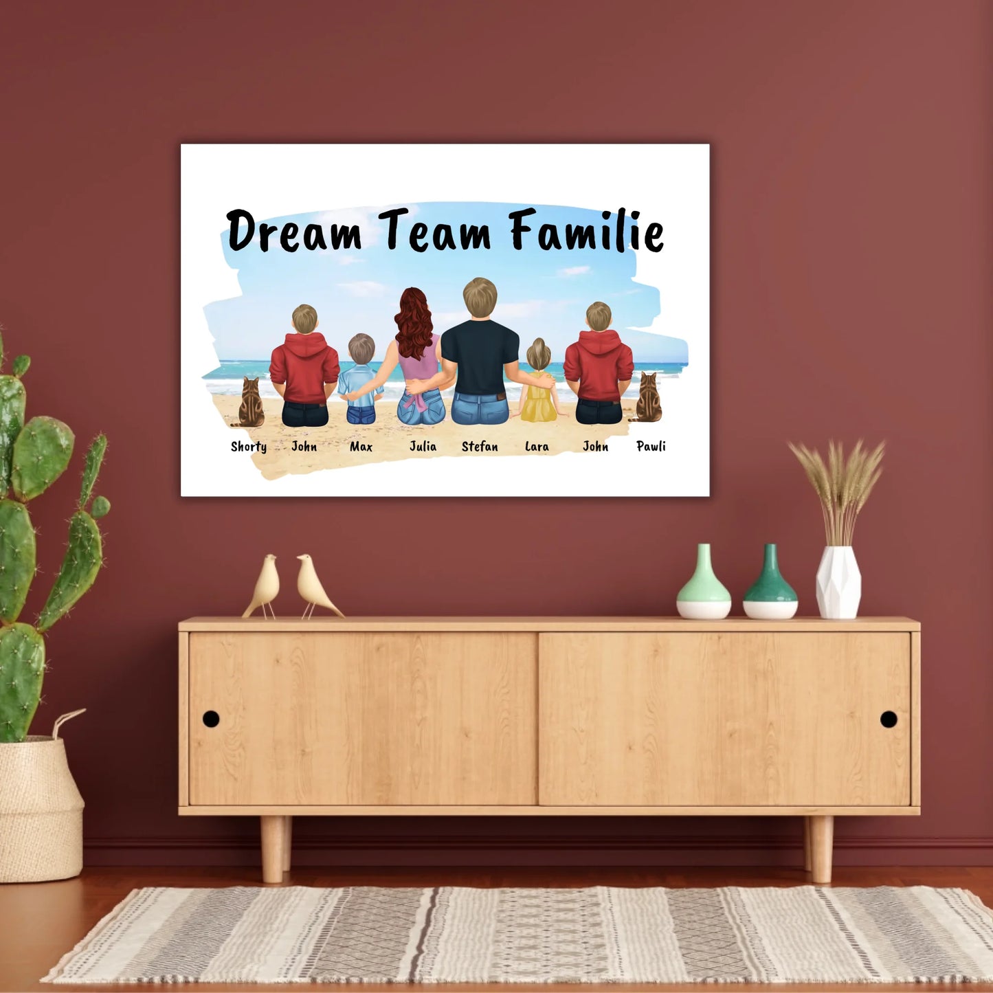 Family portrait - Individual picture with gallery frame or as a canvas
