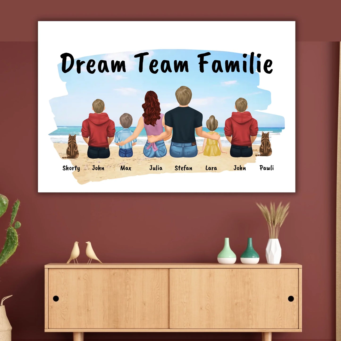 Family portrait - Individual picture with gallery frame or as a canvas