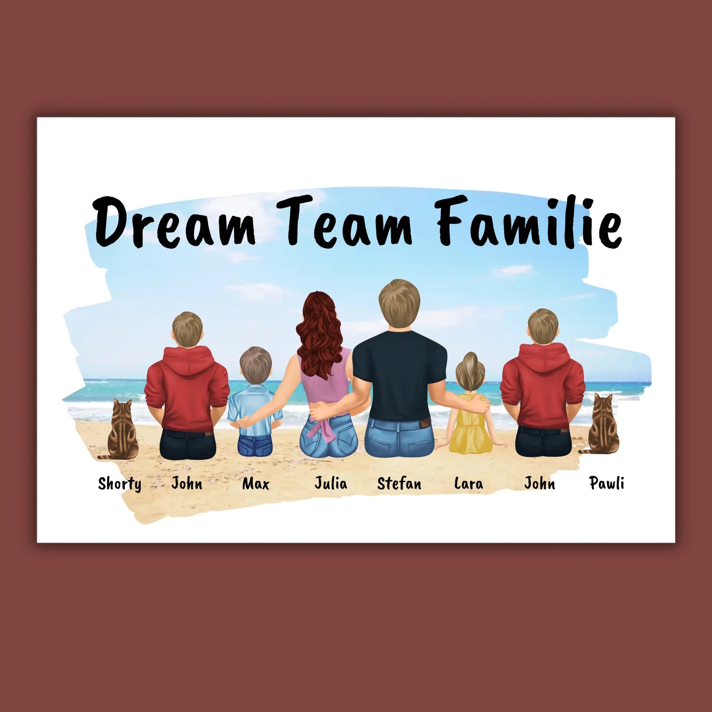Family portrait - Individual picture with gallery frame or as a canvas