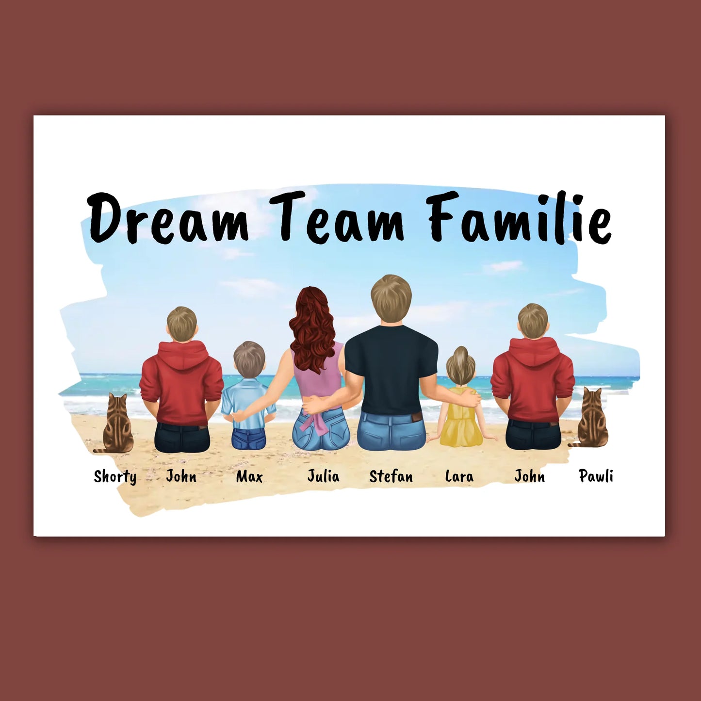 Family portrait - Individual picture with gallery frame or as a canvas