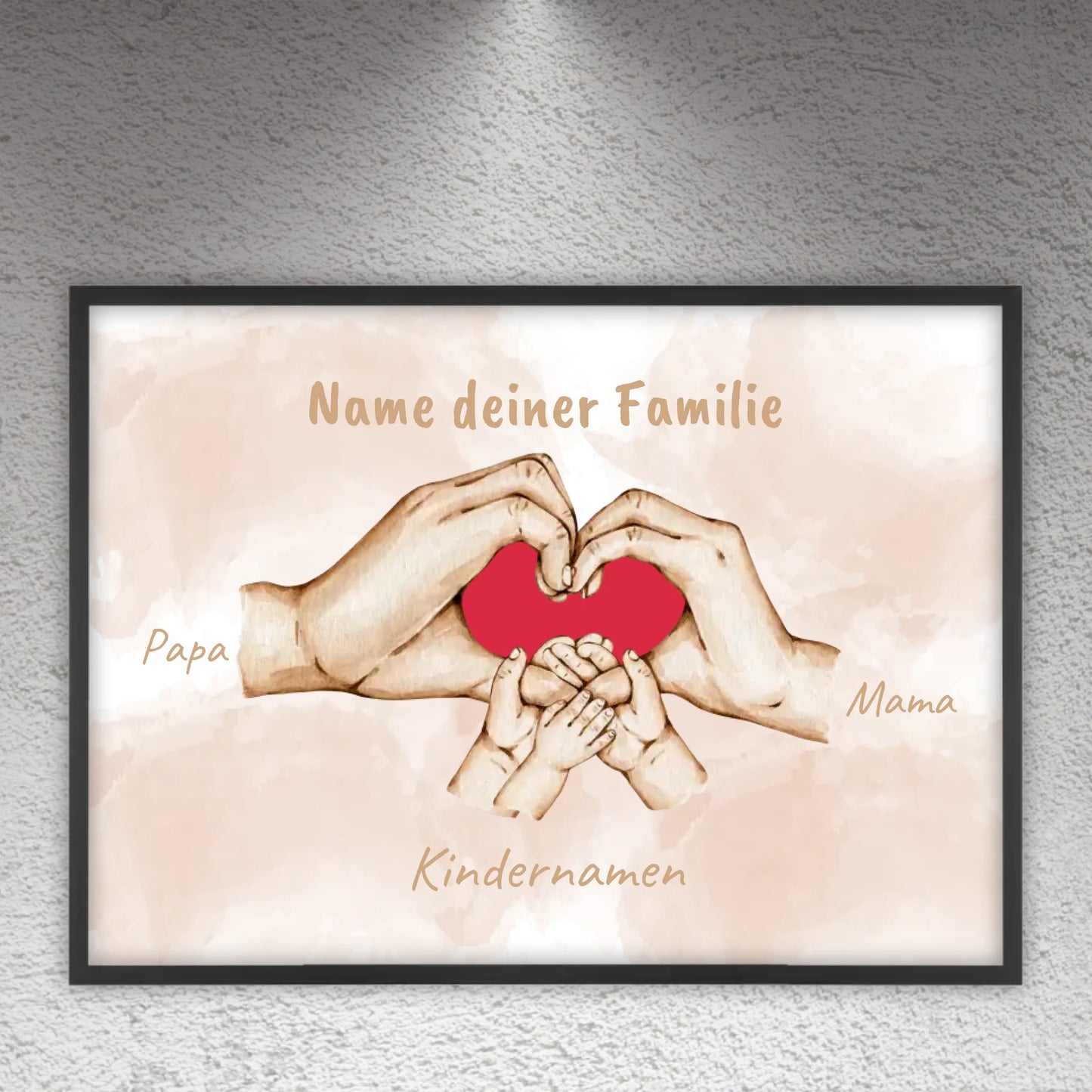 Heart Hands "Family" - Custom Canvas