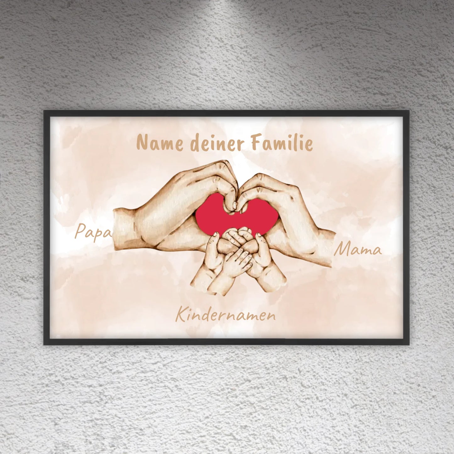Heart Hands "Family" - Custom Canvas