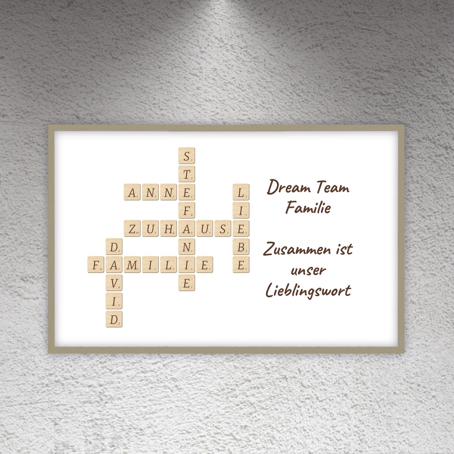 Family Scrabble - individual posters with gallery frames or as canvases