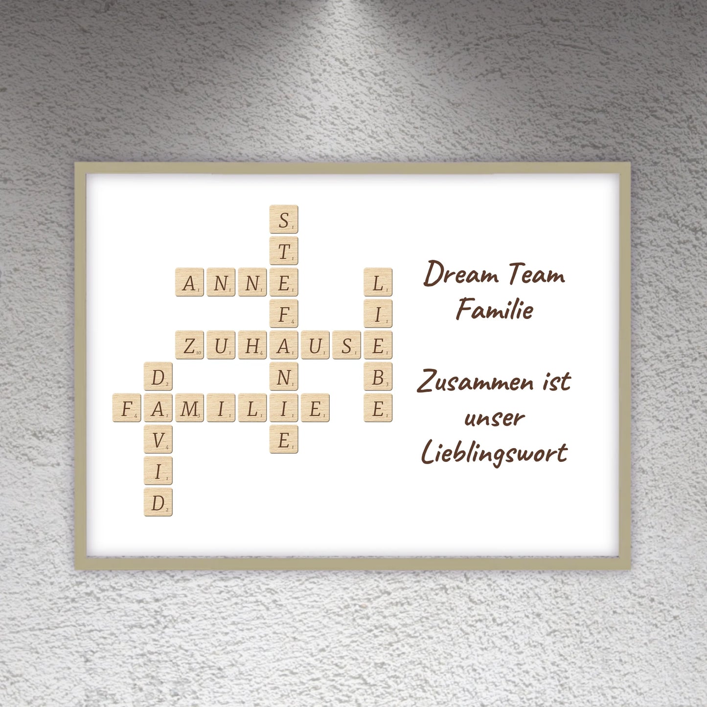 Family Scrabble - individual posters with gallery frames or as canvases