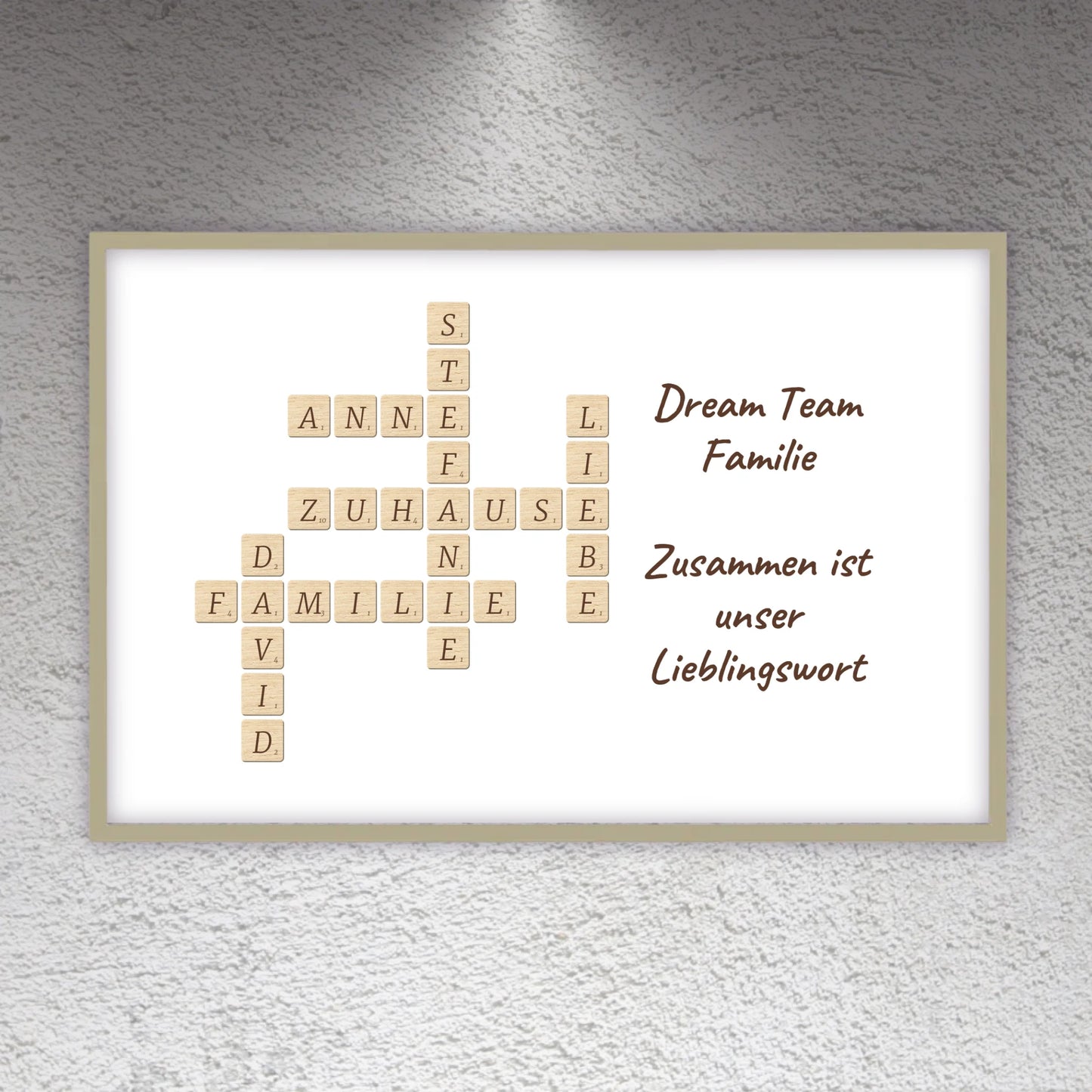 Family Scrabble - individual posters with gallery frames or as canvases